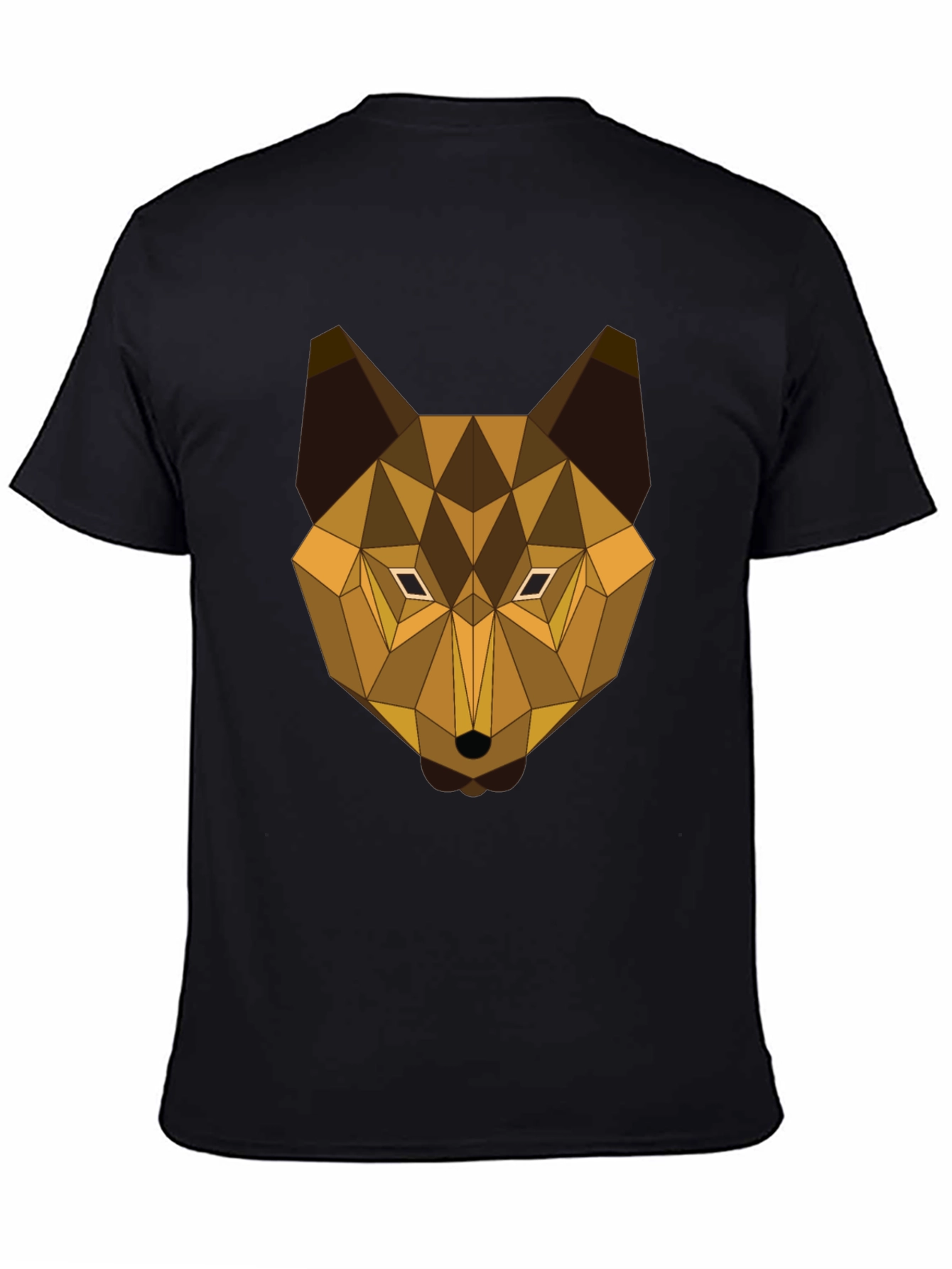Geometric Wolf Graphic Tee - Modern Animal Print T-Shirt