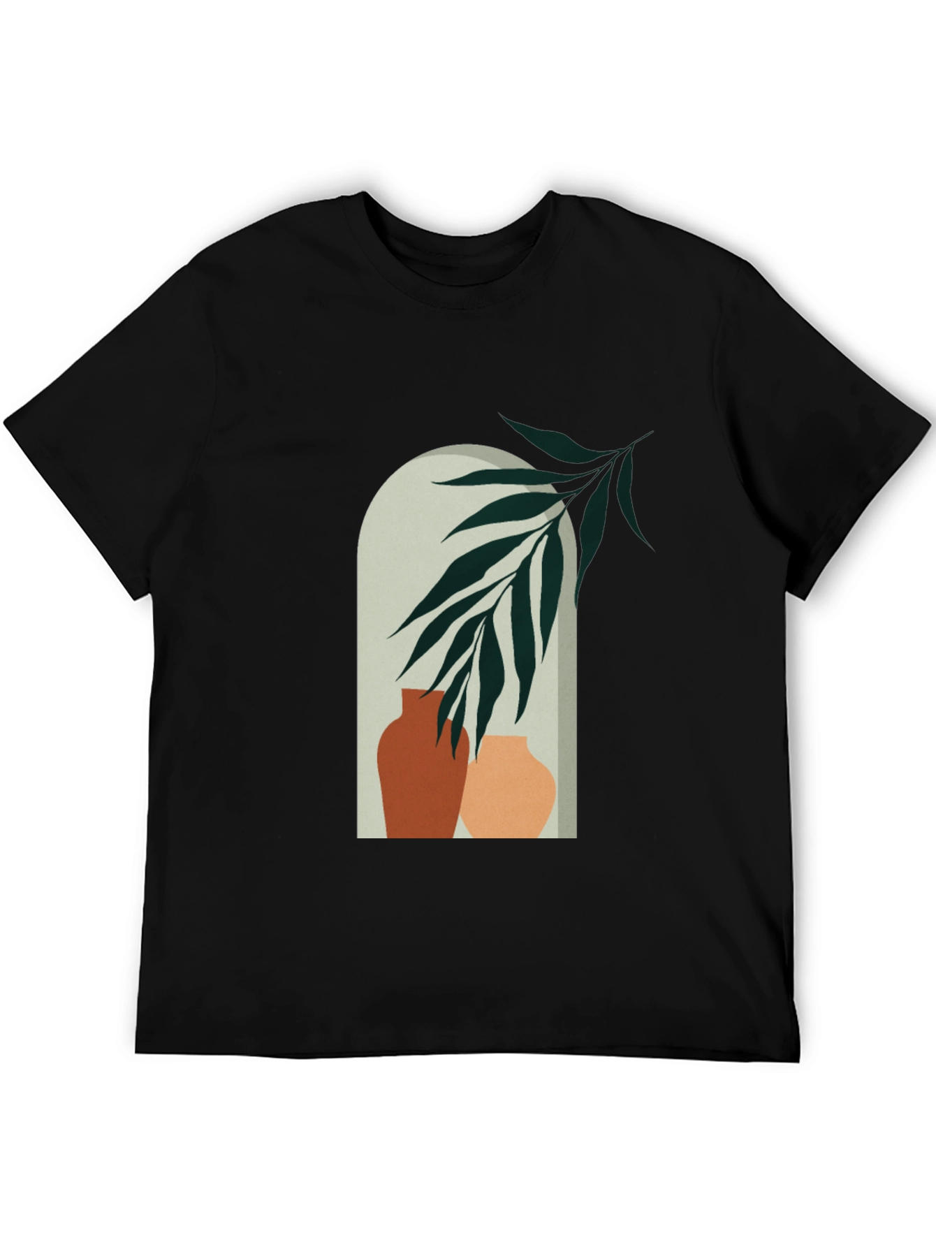 Vase Art Graphic Tee - Modern Casual Style