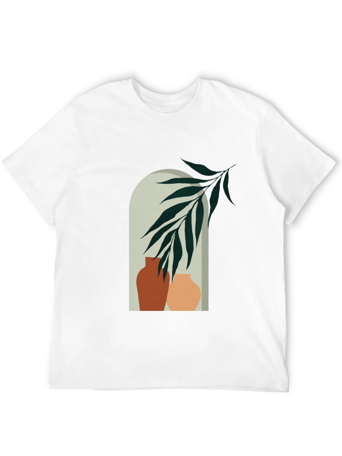 Vase Art Graphic Tee - Modern Casual Style