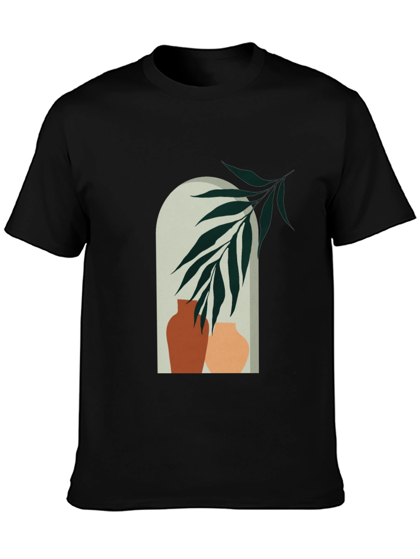 Vase Art Graphic Tee - Modern Casual Style