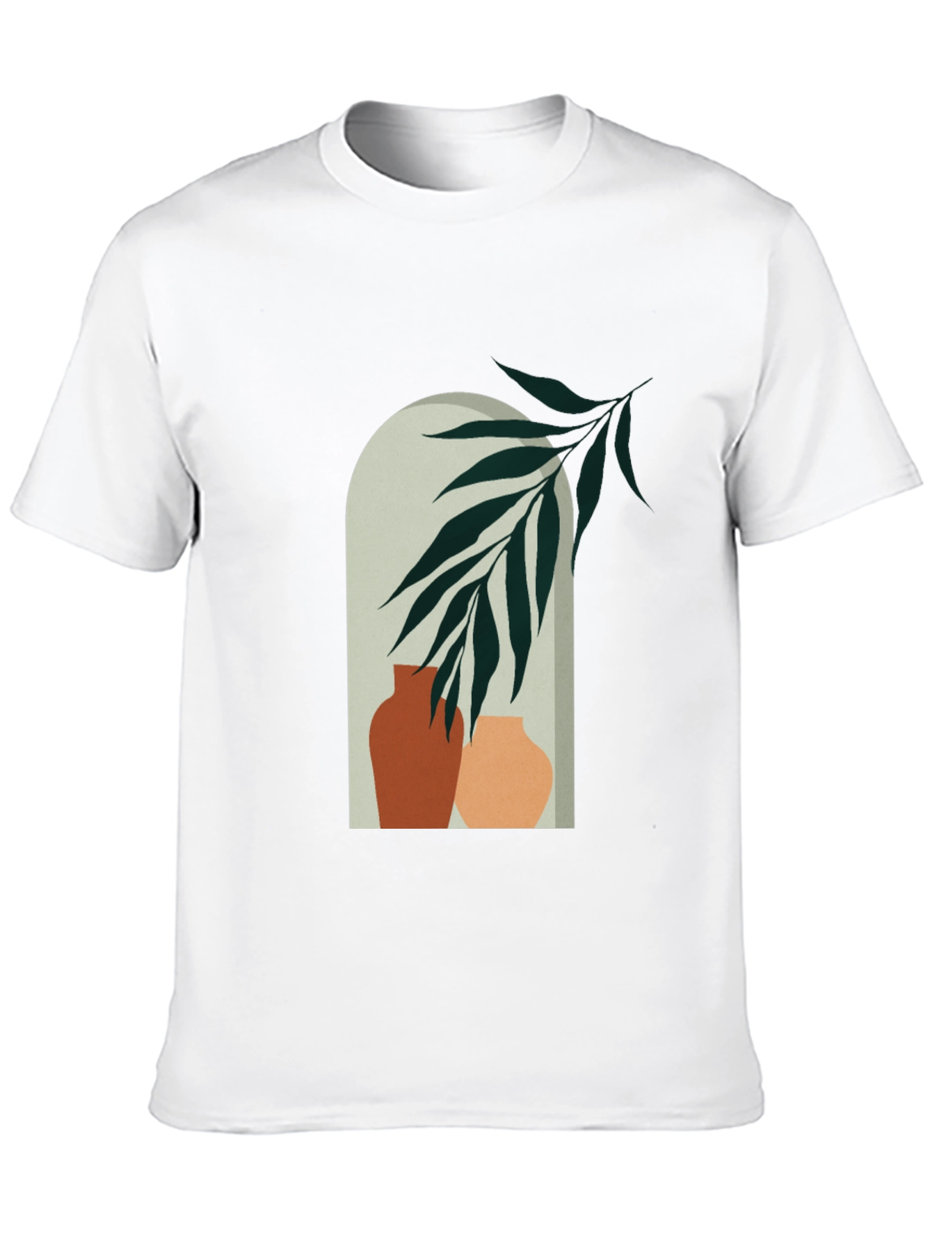 Vase Art Graphic Tee - Modern Casual Style