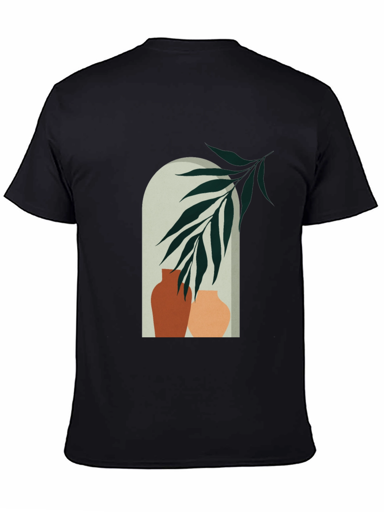 Vase Art Graphic Tee - Modern Casual Style
