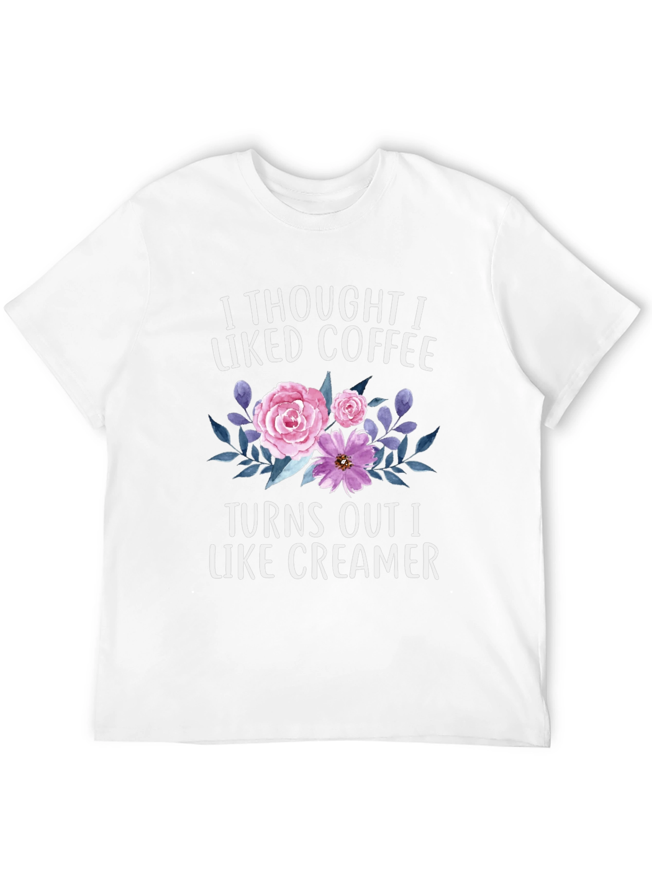 Coffee & Creamer T-Shirt - Floral Design