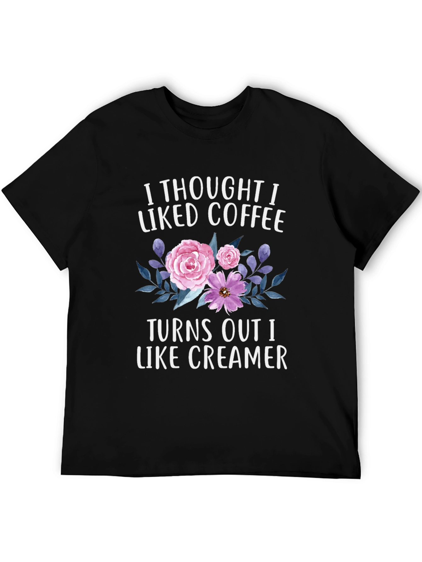 Coffee & Creamer T-Shirt - Floral Design