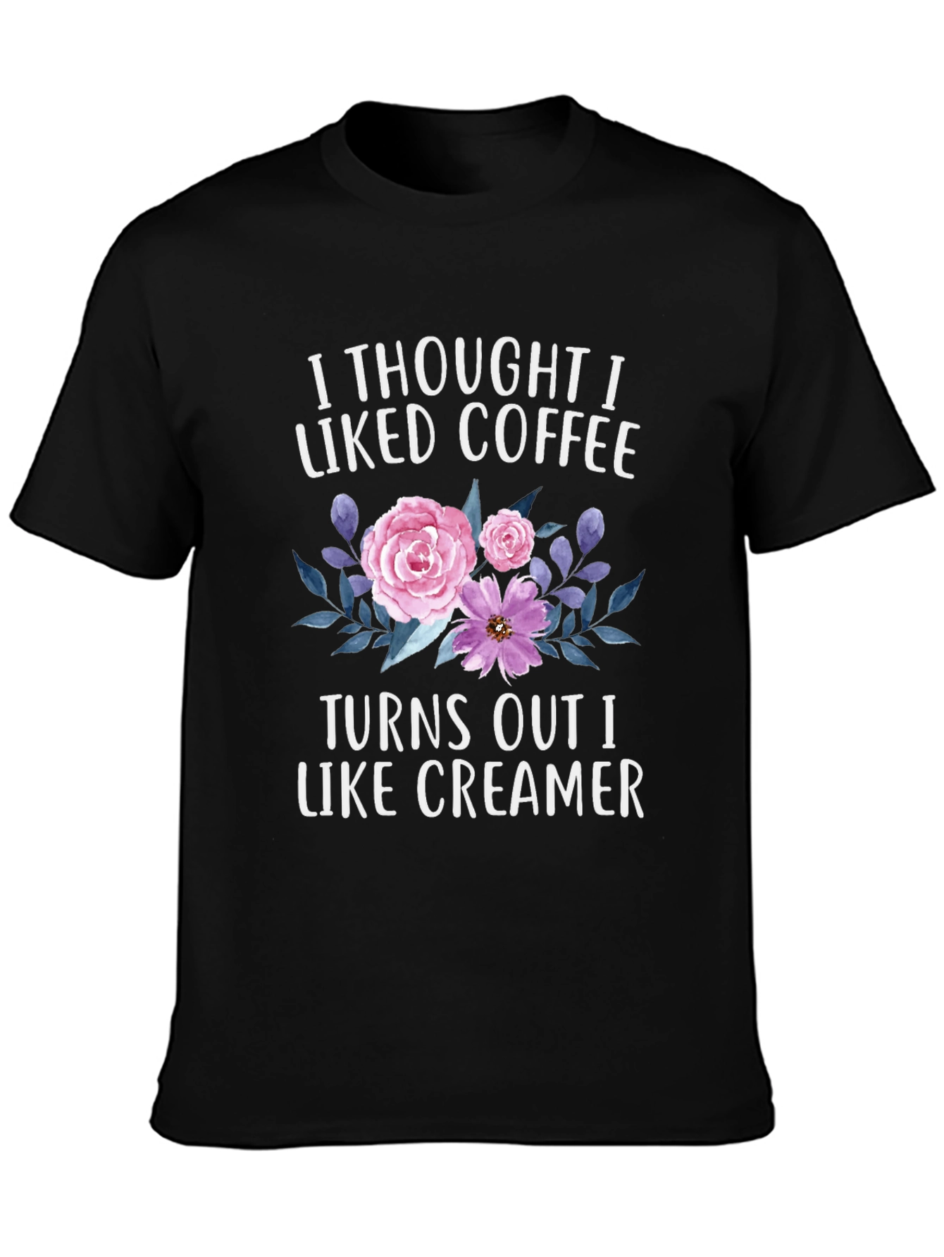 Coffee & Creamer T-Shirt - Floral Design