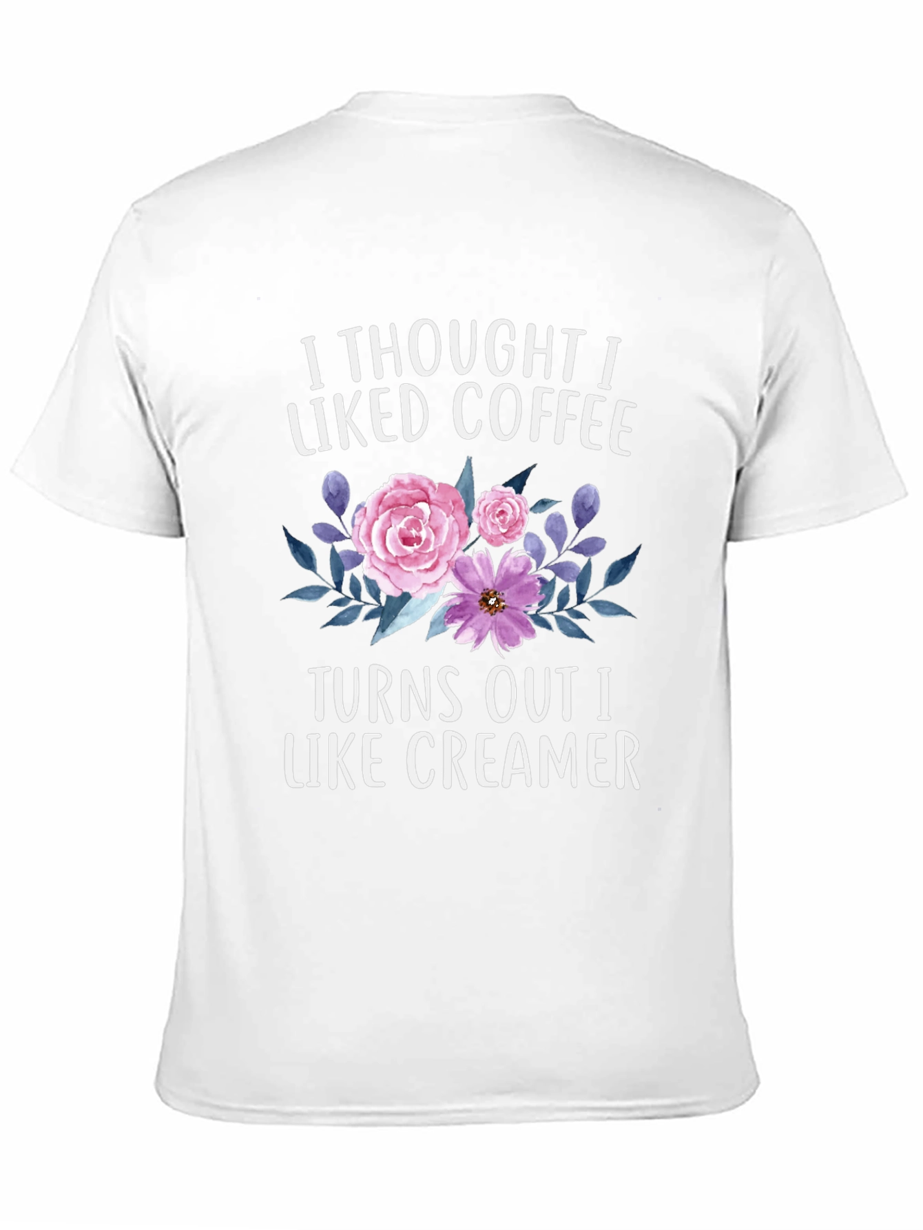 Coffee & Creamer T-Shirt - Floral Design