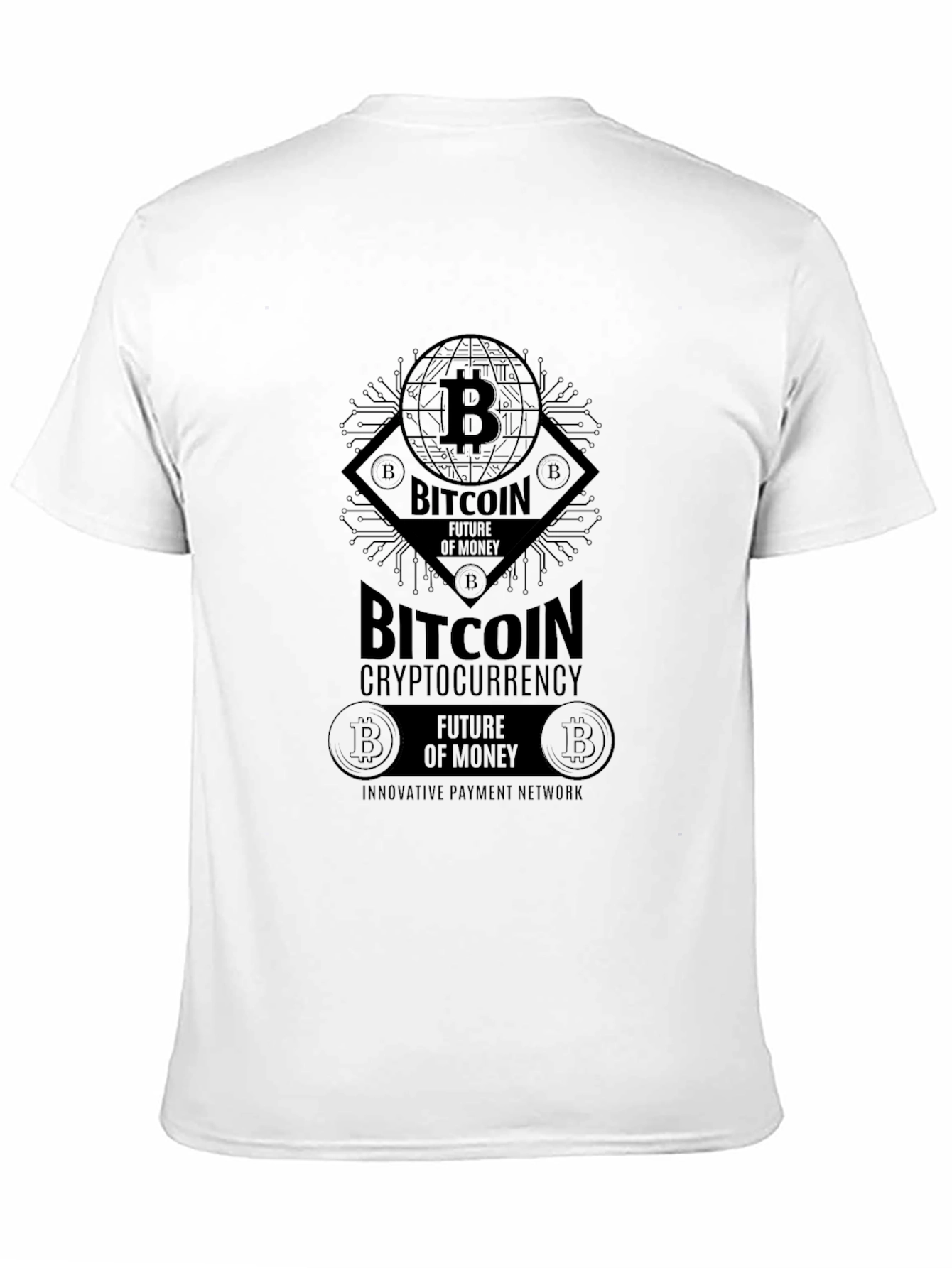 Bitcoin Cryptocurrency Graphic T-Shirt - Black