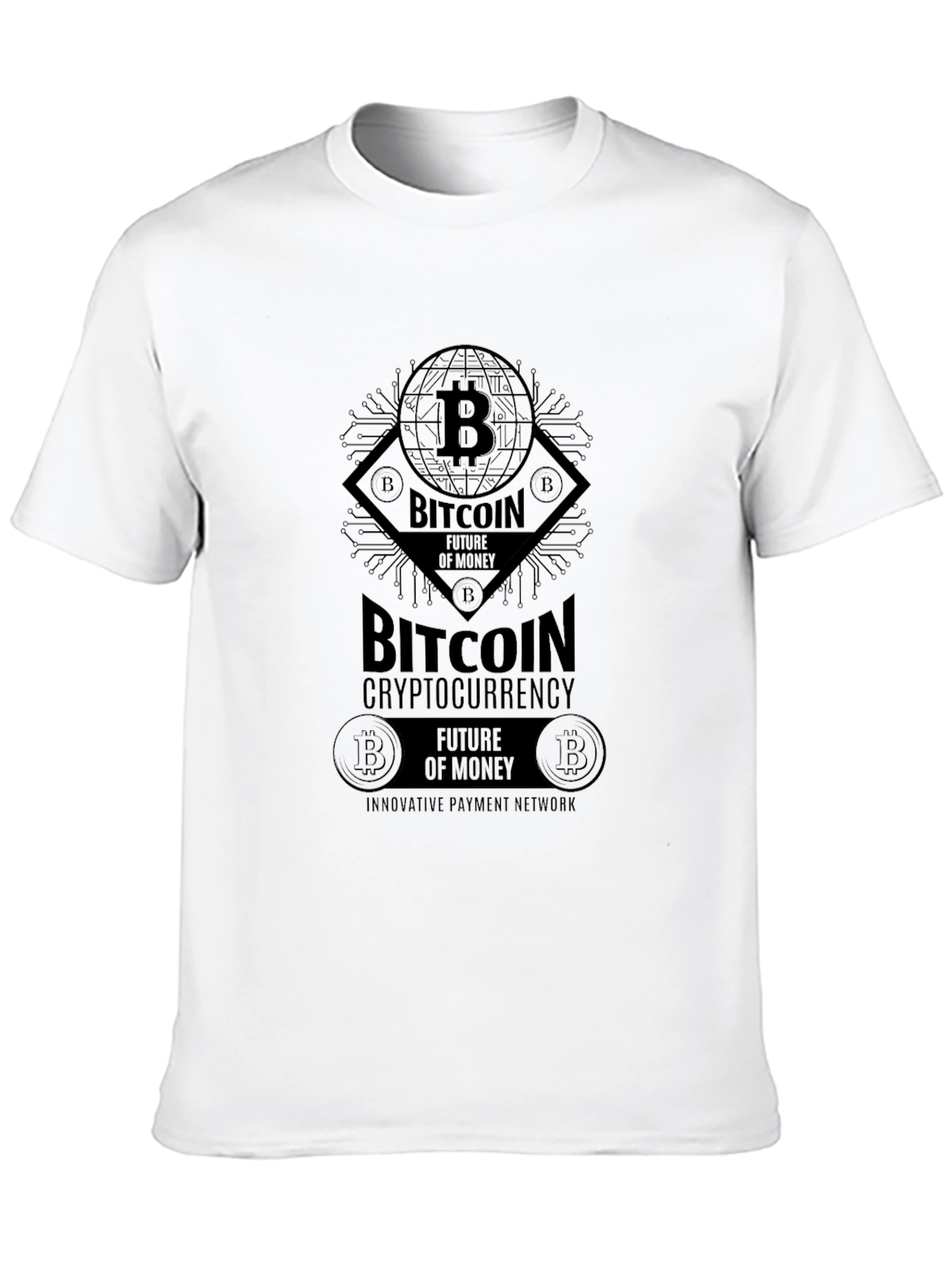 Bitcoin Cryptocurrency Graphic T-Shirt - Black