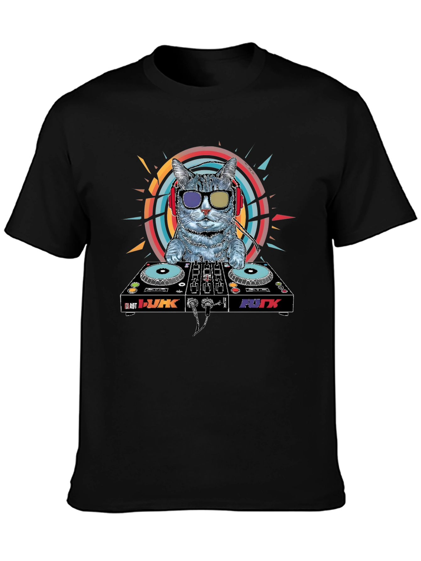DJ Cat Graphic T-Shirt - Music Lover Apparel