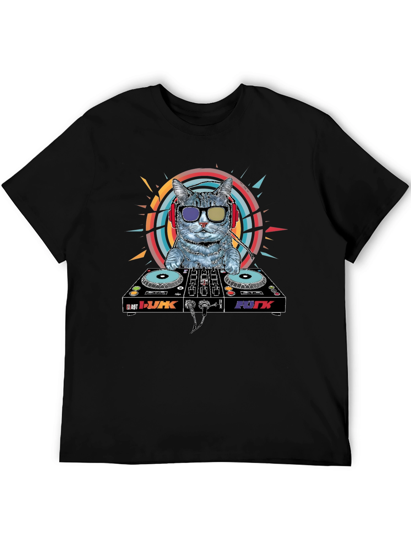 DJ Cat Graphic T-Shirt - Music Lover Apparel