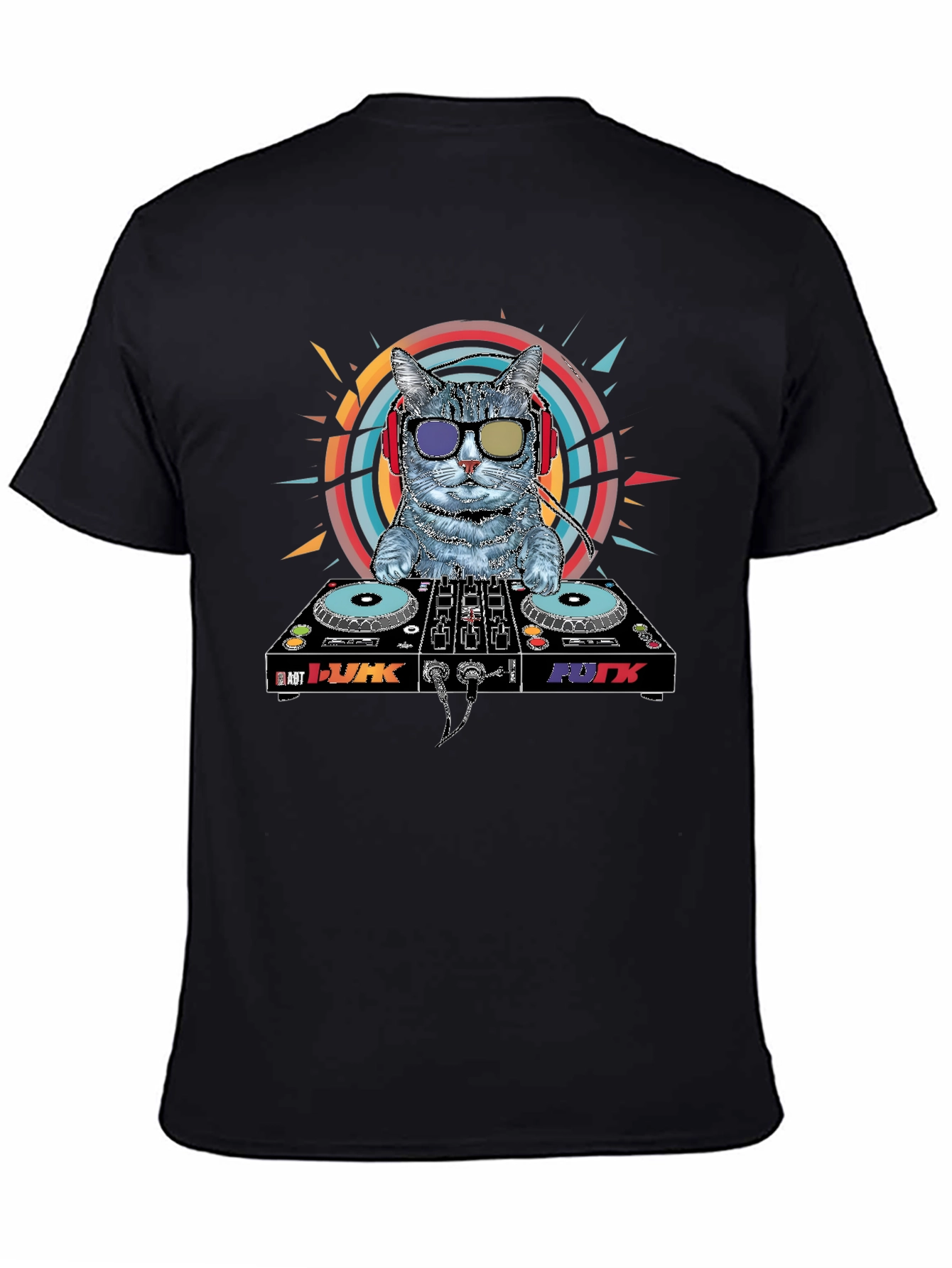 DJ Cat Graphic T-Shirt - Music Lover Apparel