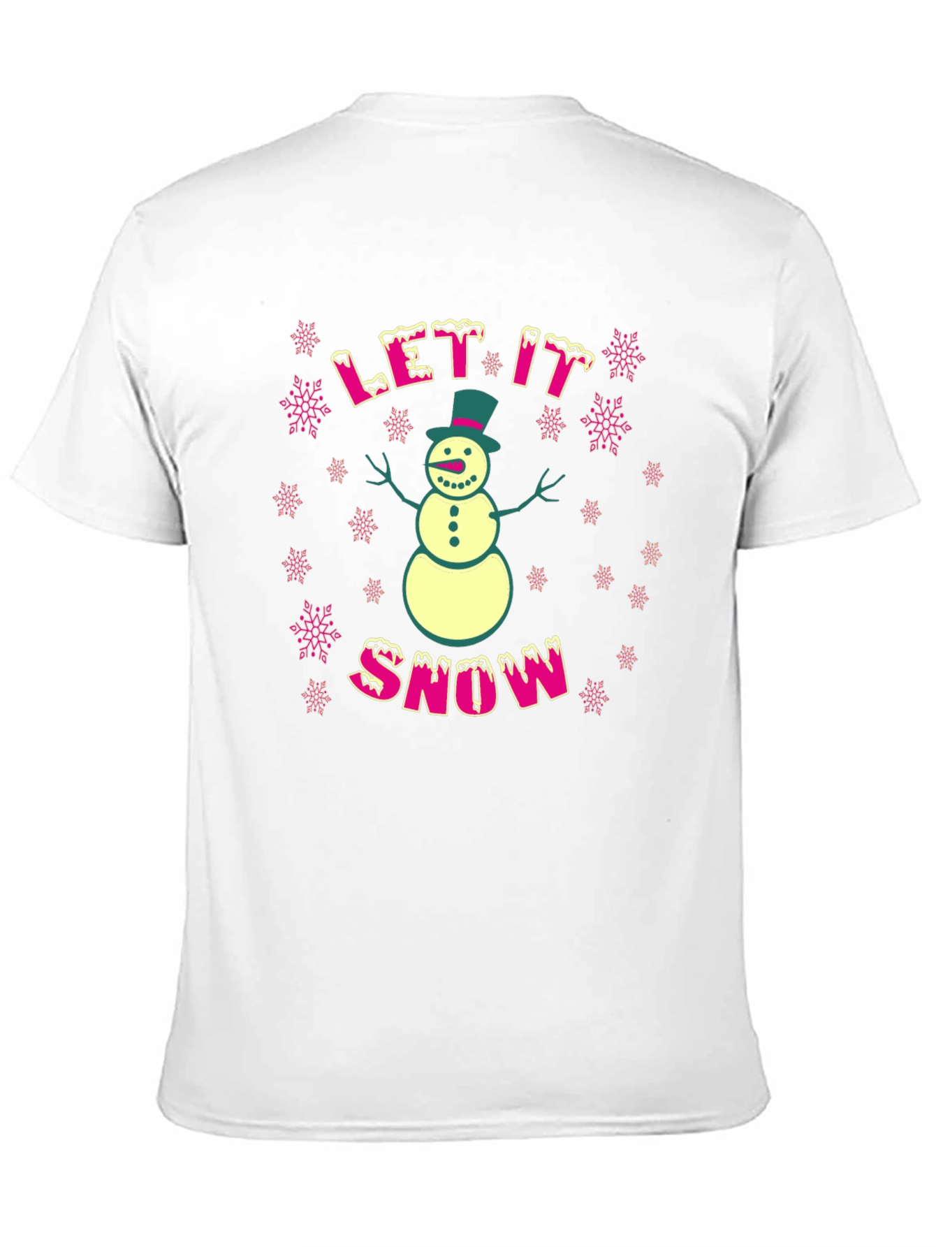 Festive Let It Snow Snowman Graphic T-Shirt