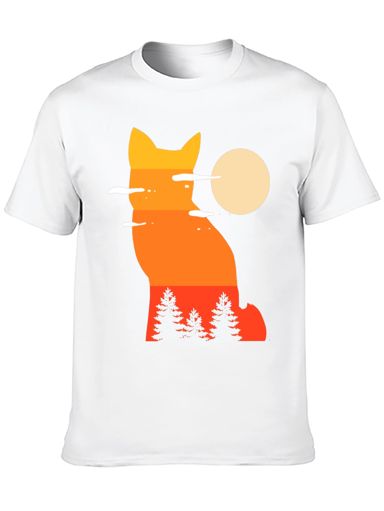 Sunset Fox Silhouette Graphic Tee