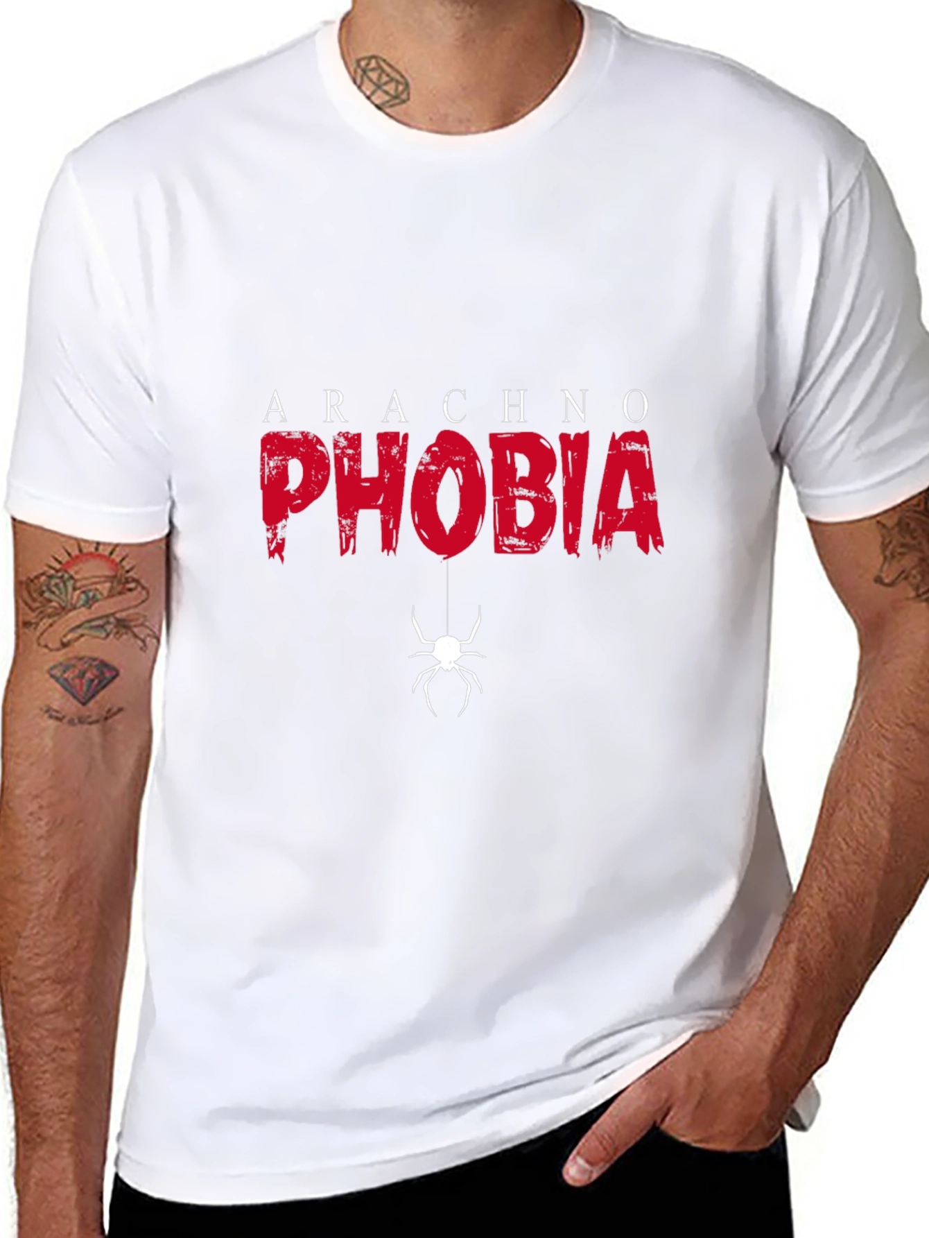 Arachnophobia Graphic Tee - Black Cotton T-Shirt
