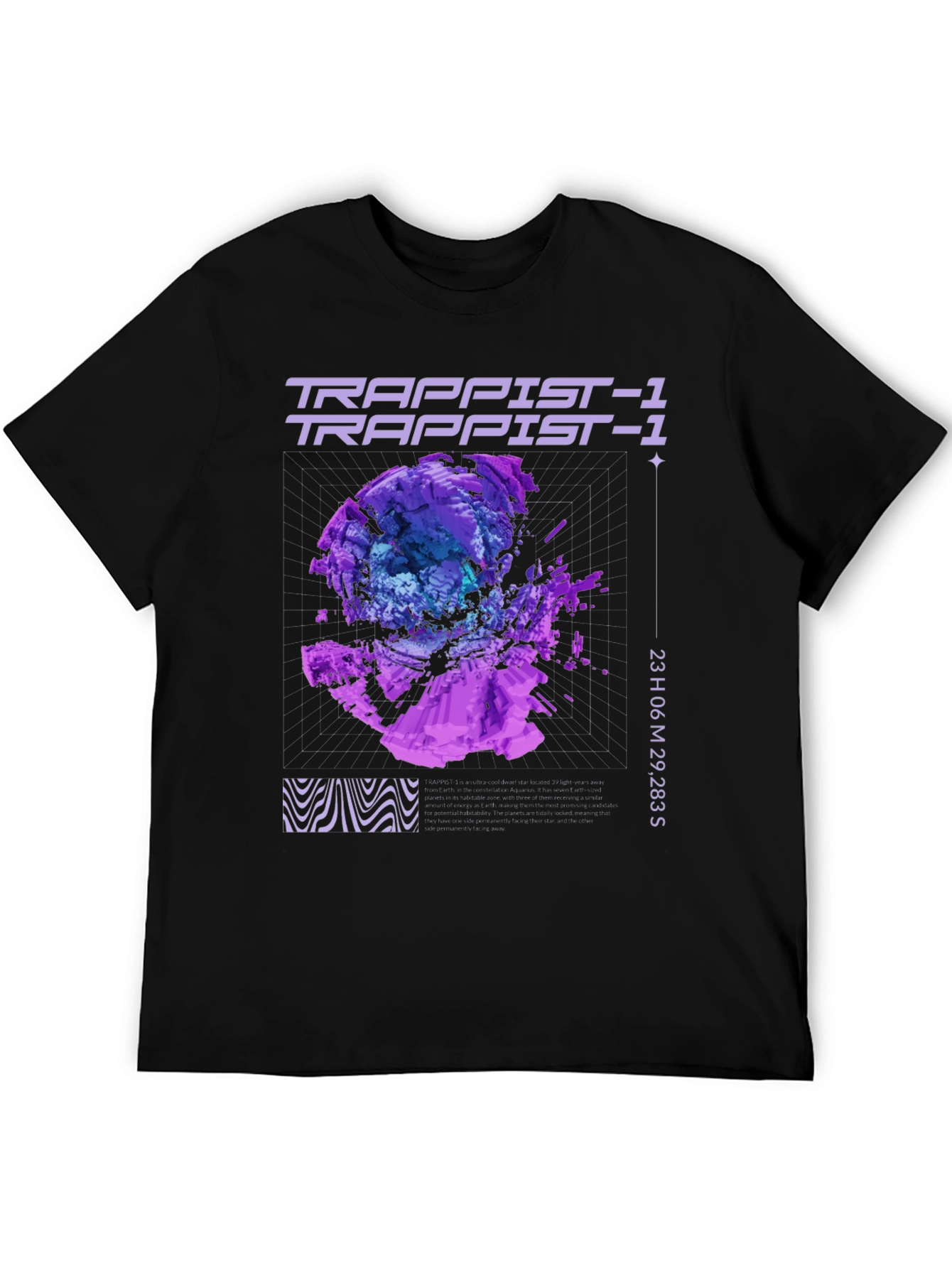 Trappist-1 Graphic Black T-Shirt