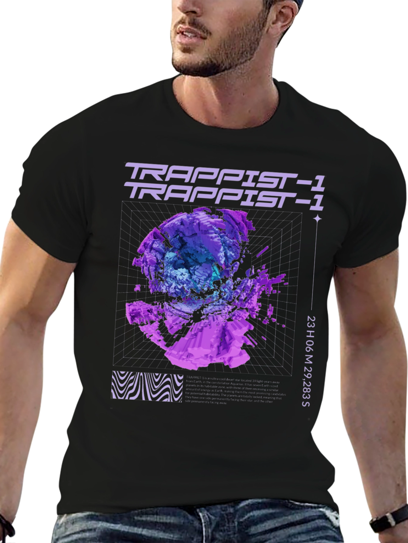 Trappist-1 Graphic Black T-Shirt