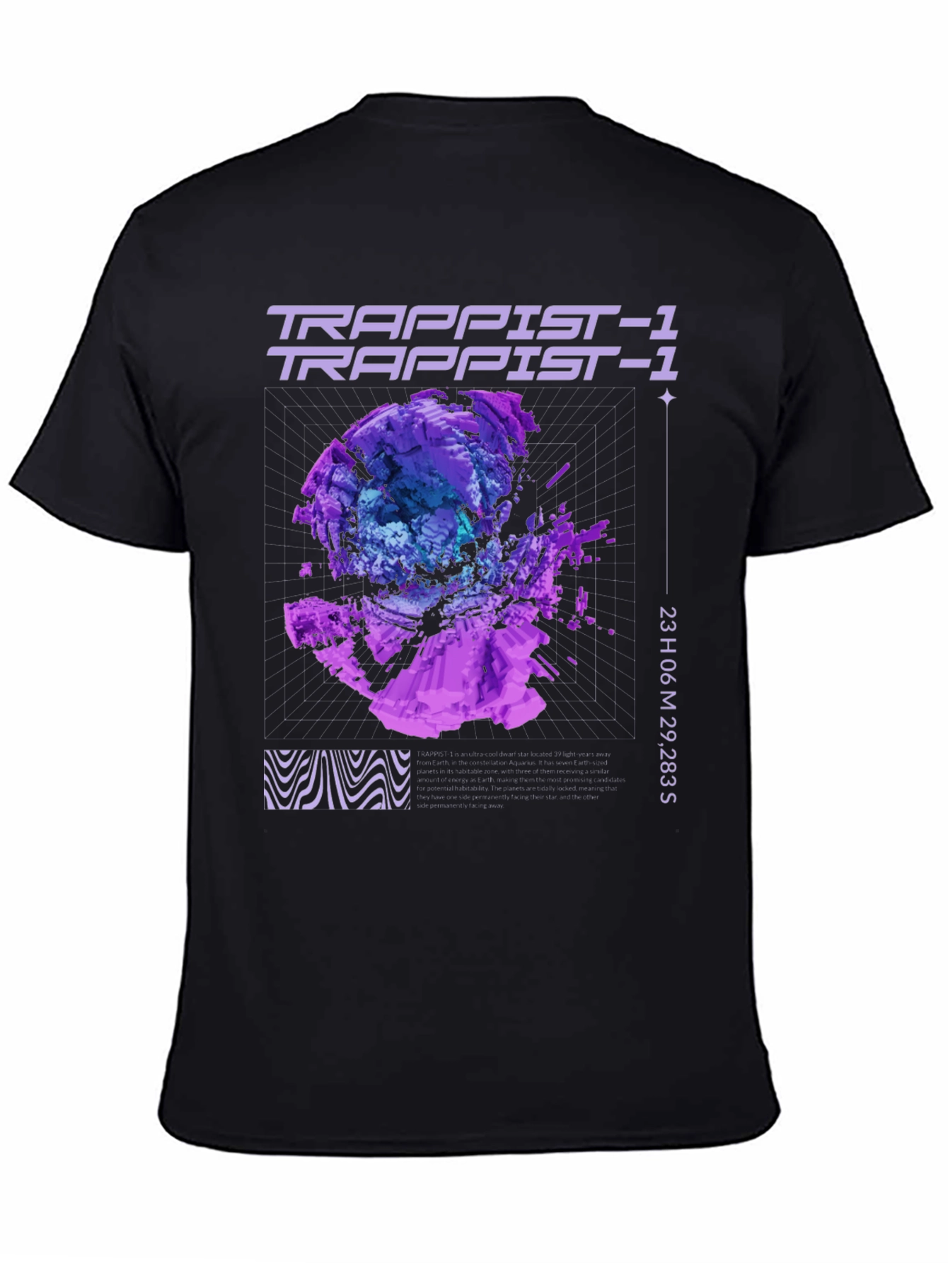 Trappist-1 Graphic Black T-Shirt