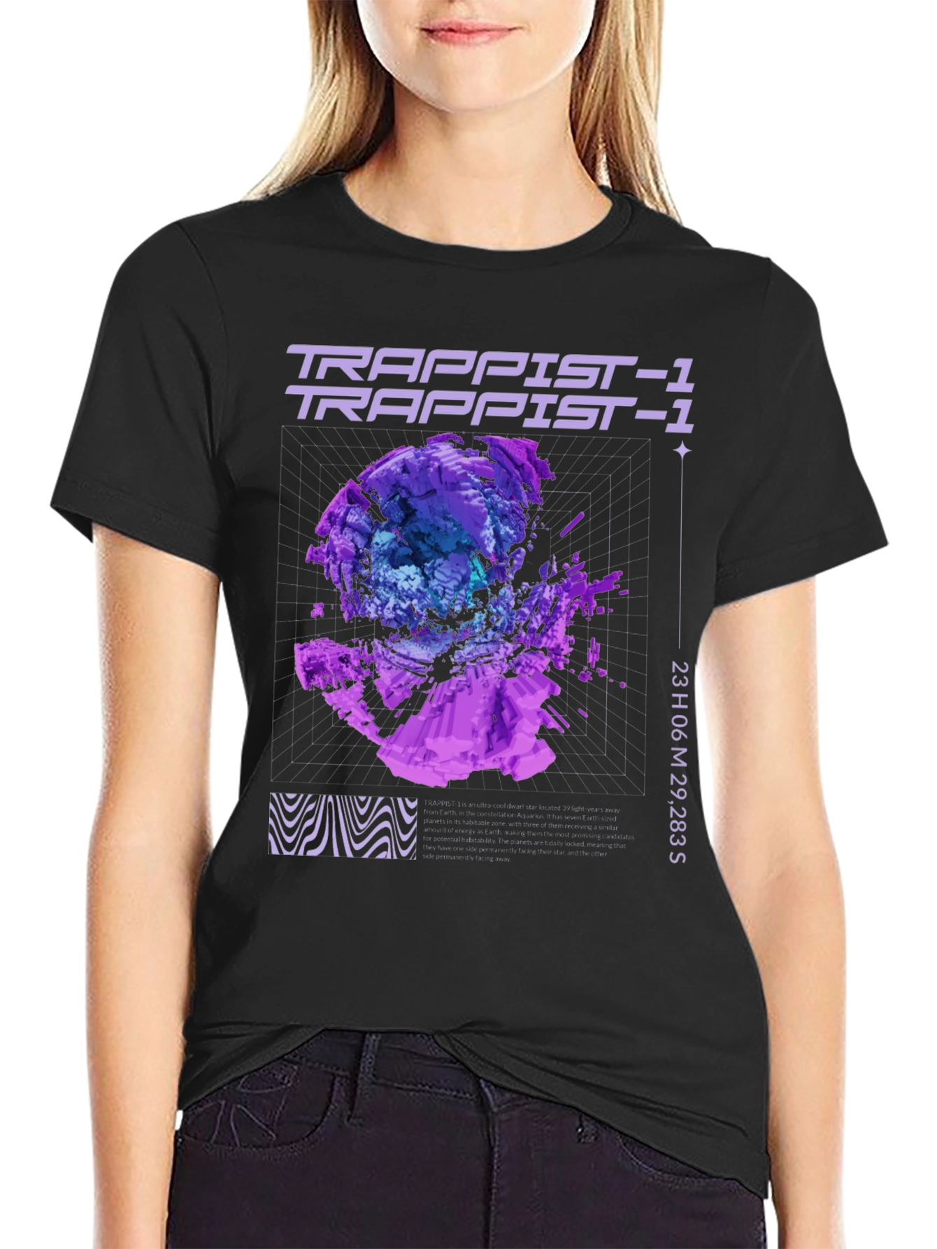 Trappist-1 Graphic Black T-Shirt