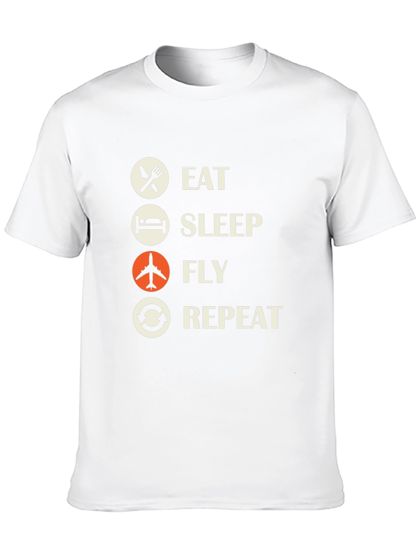 Eat Sleep Fly Repeat Graphic Tee - Aviation T-Shirt