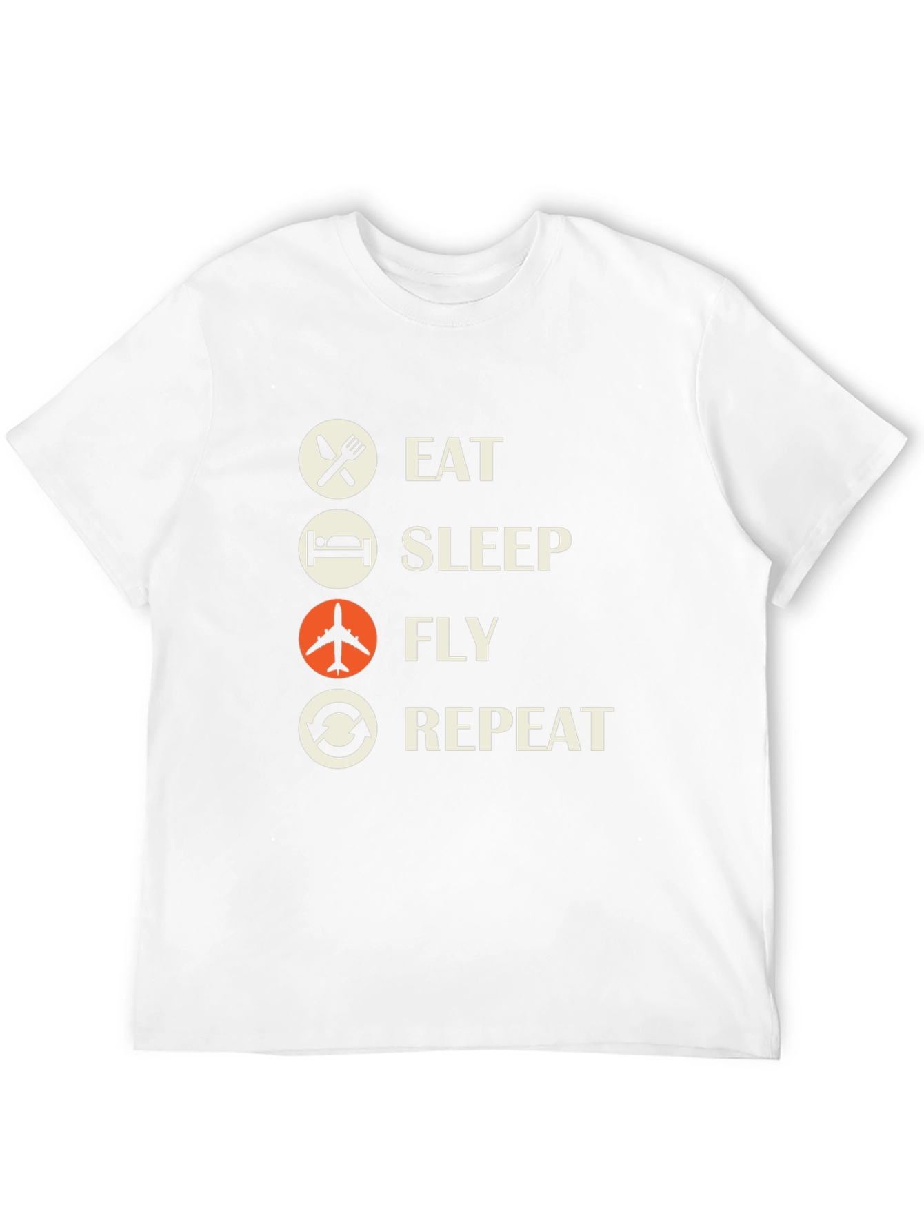 Eat Sleep Fly Repeat Graphic Tee - Aviation T-Shirt