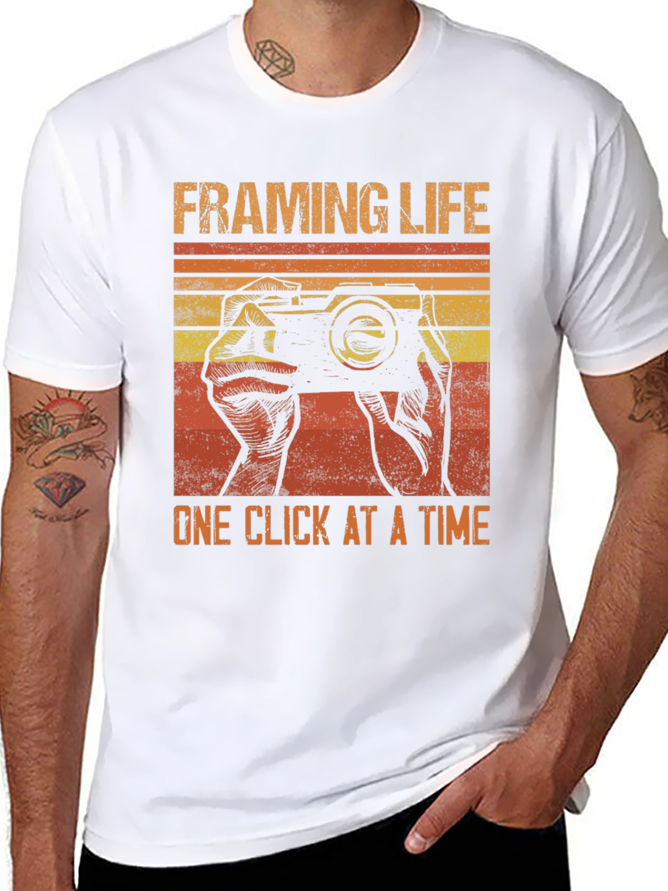 Framing Life Camera Graphic T-Shirt