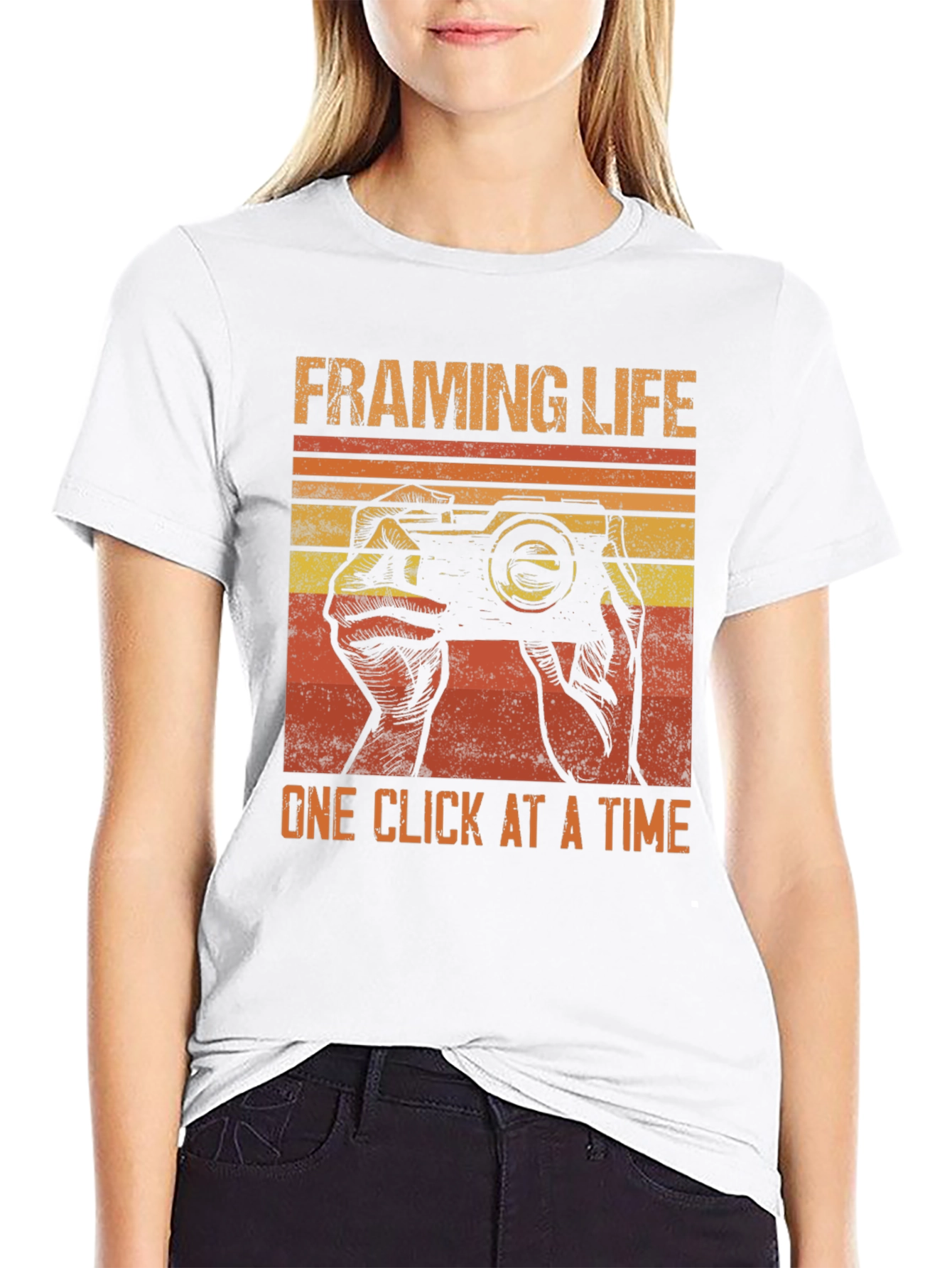 Framing Life Camera Graphic T-Shirt