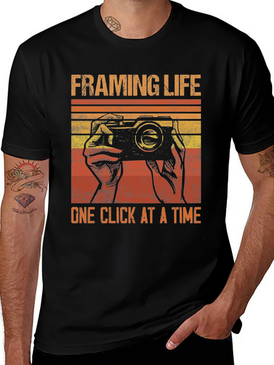 Framing Life Camera Graphic T-Shirt