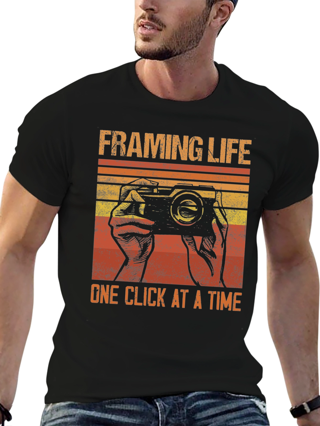 Framing Life Camera Graphic T-Shirt
