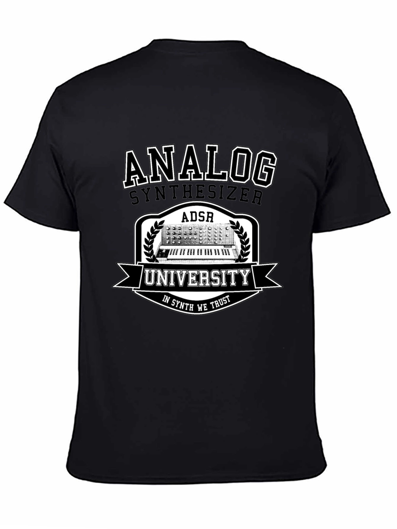 Analog Synthesizer University Black T-Shirt