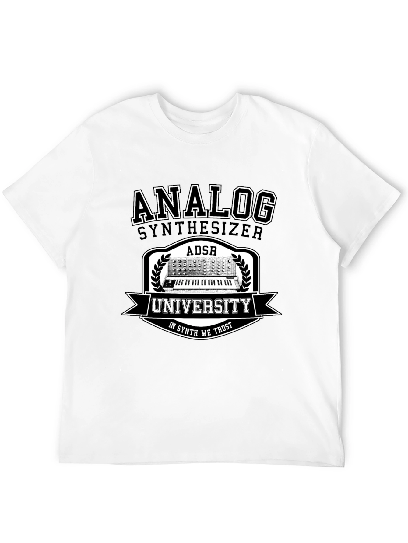 Analog Synthesizer University Black T-Shirt