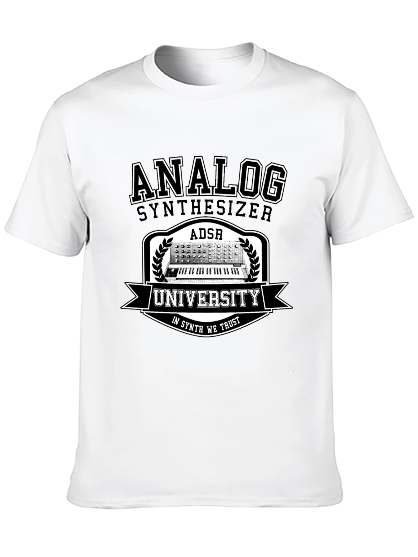 Analog Synthesizer University Black T-Shirt