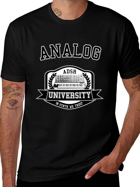 Analog Synthesizer University Black T-Shirt