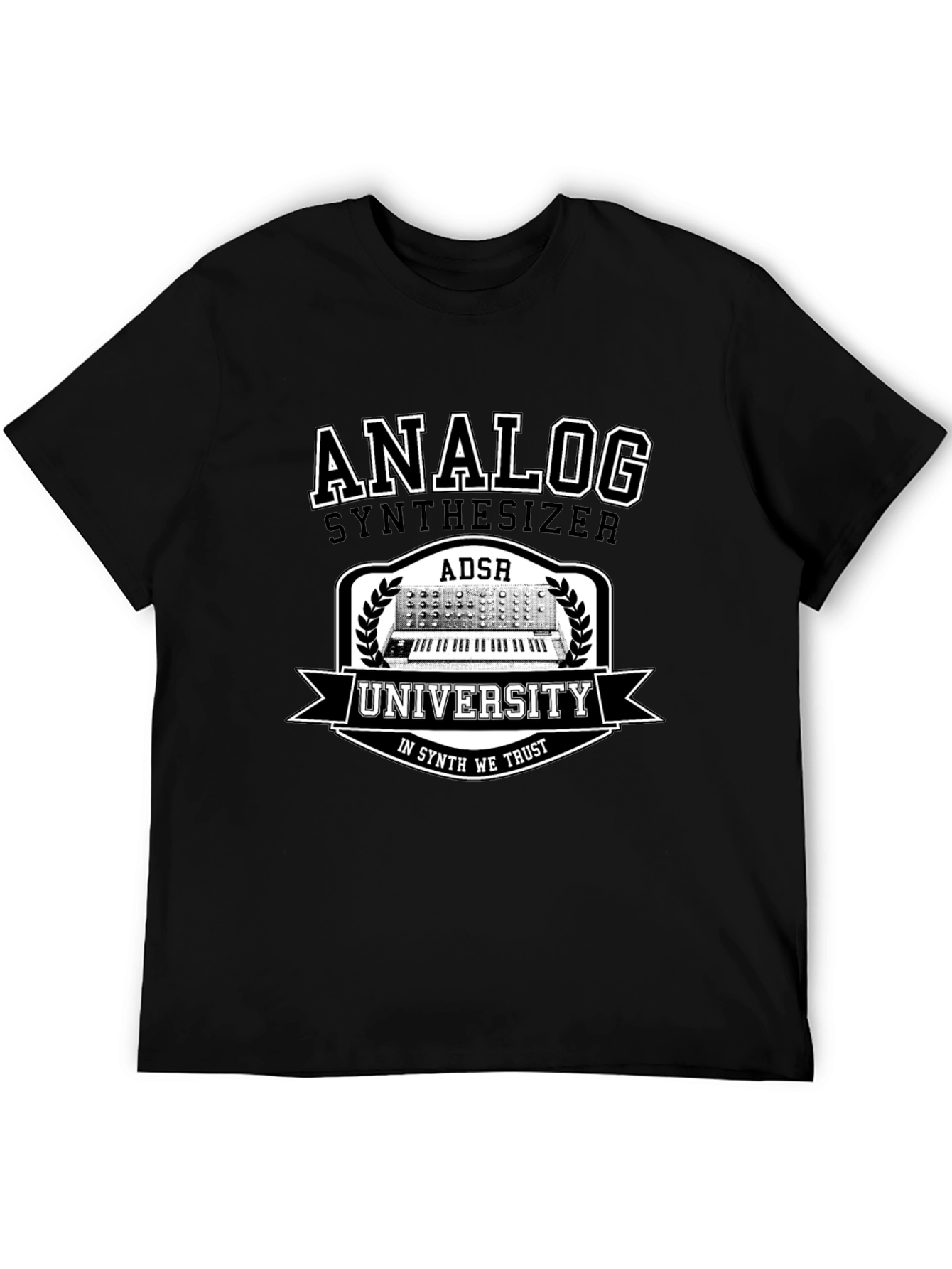 Analog Synthesizer University Black T-Shirt