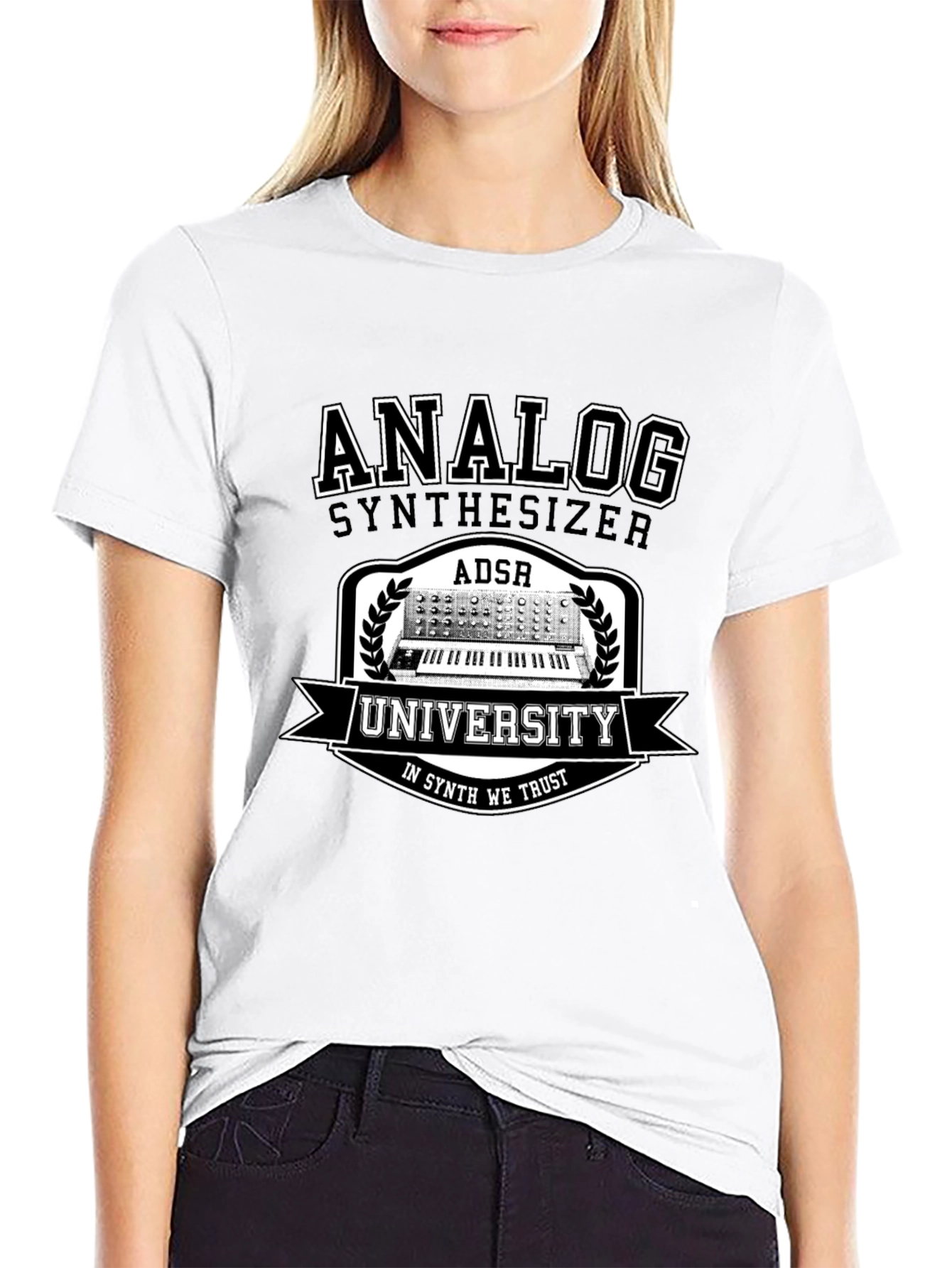 Analog Synthesizer University Black T-Shirt