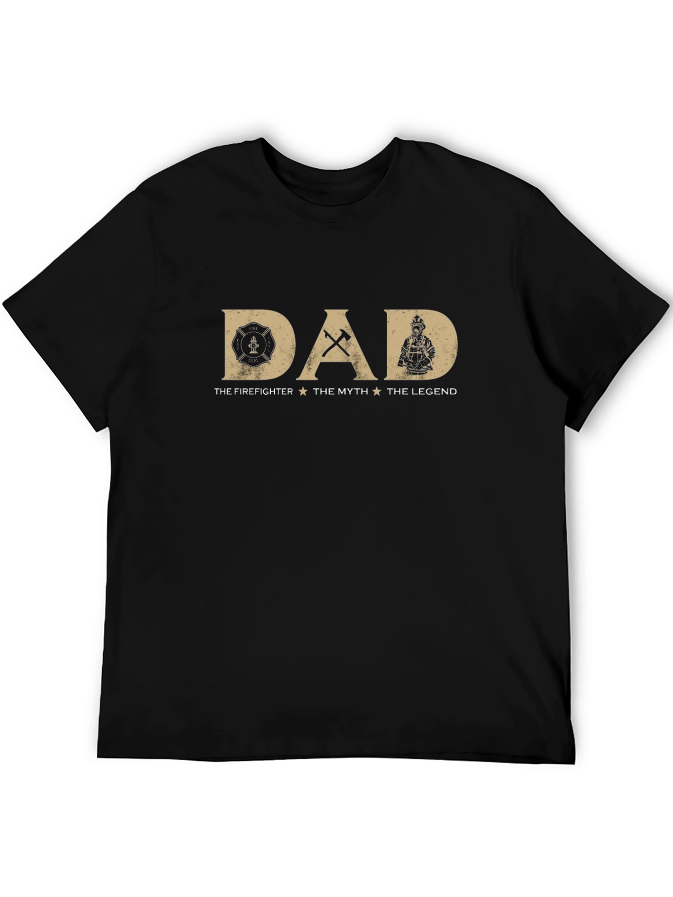 Firefighter Dad T-Shirt - The Myth The Legend