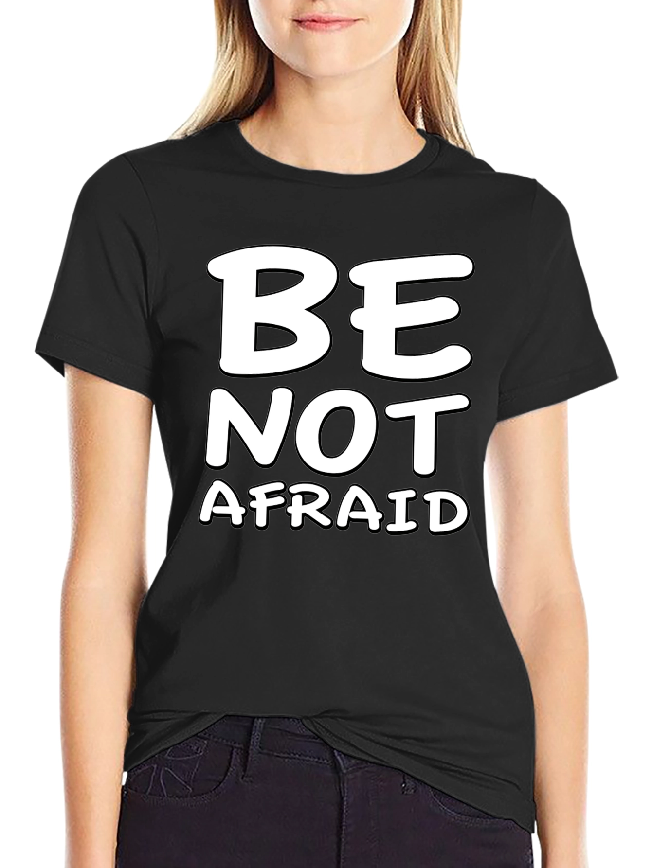 Be Not Afraid Graphic Tee - Black Casual Shirt