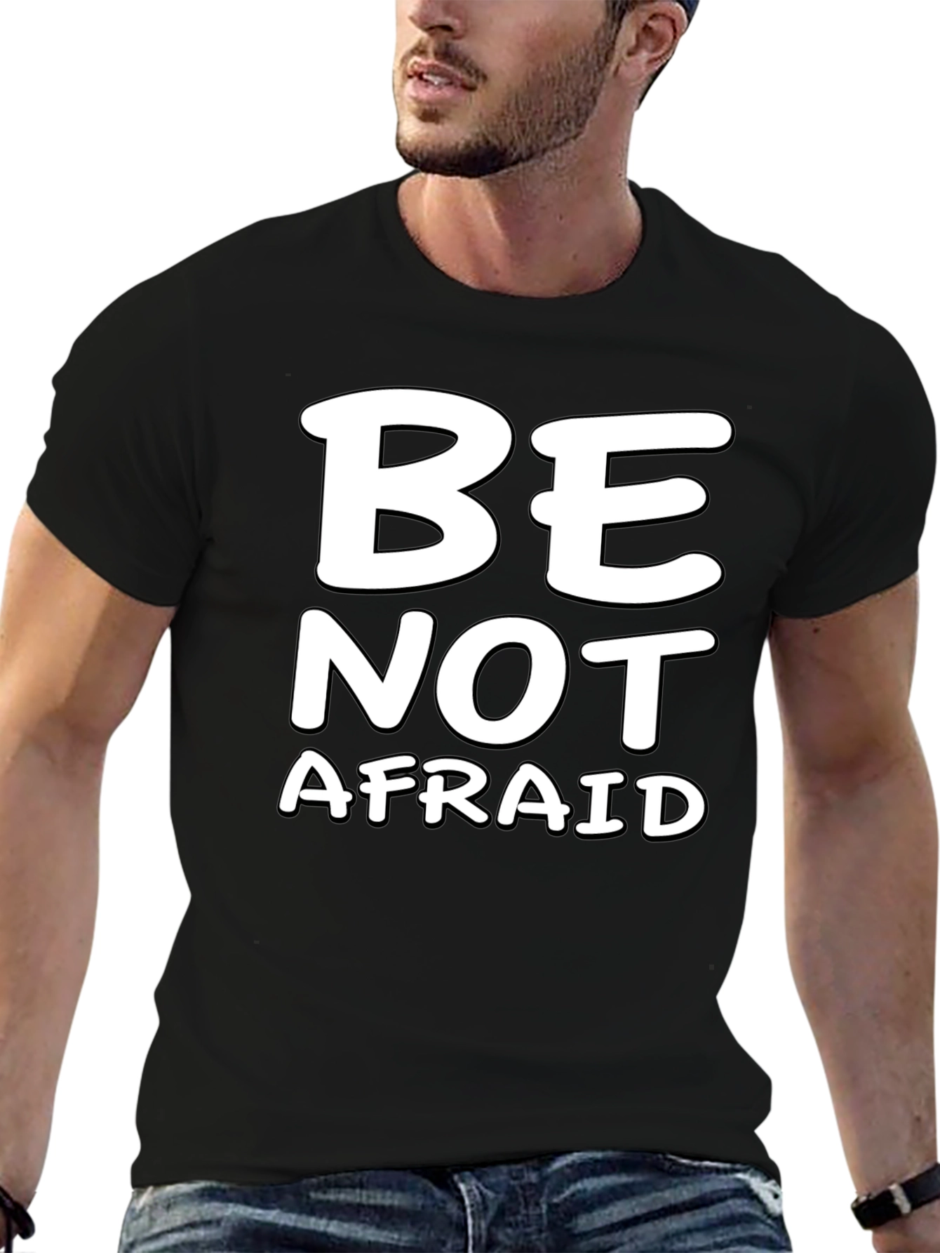 Be Not Afraid Graphic Tee - Black Casual Shirt