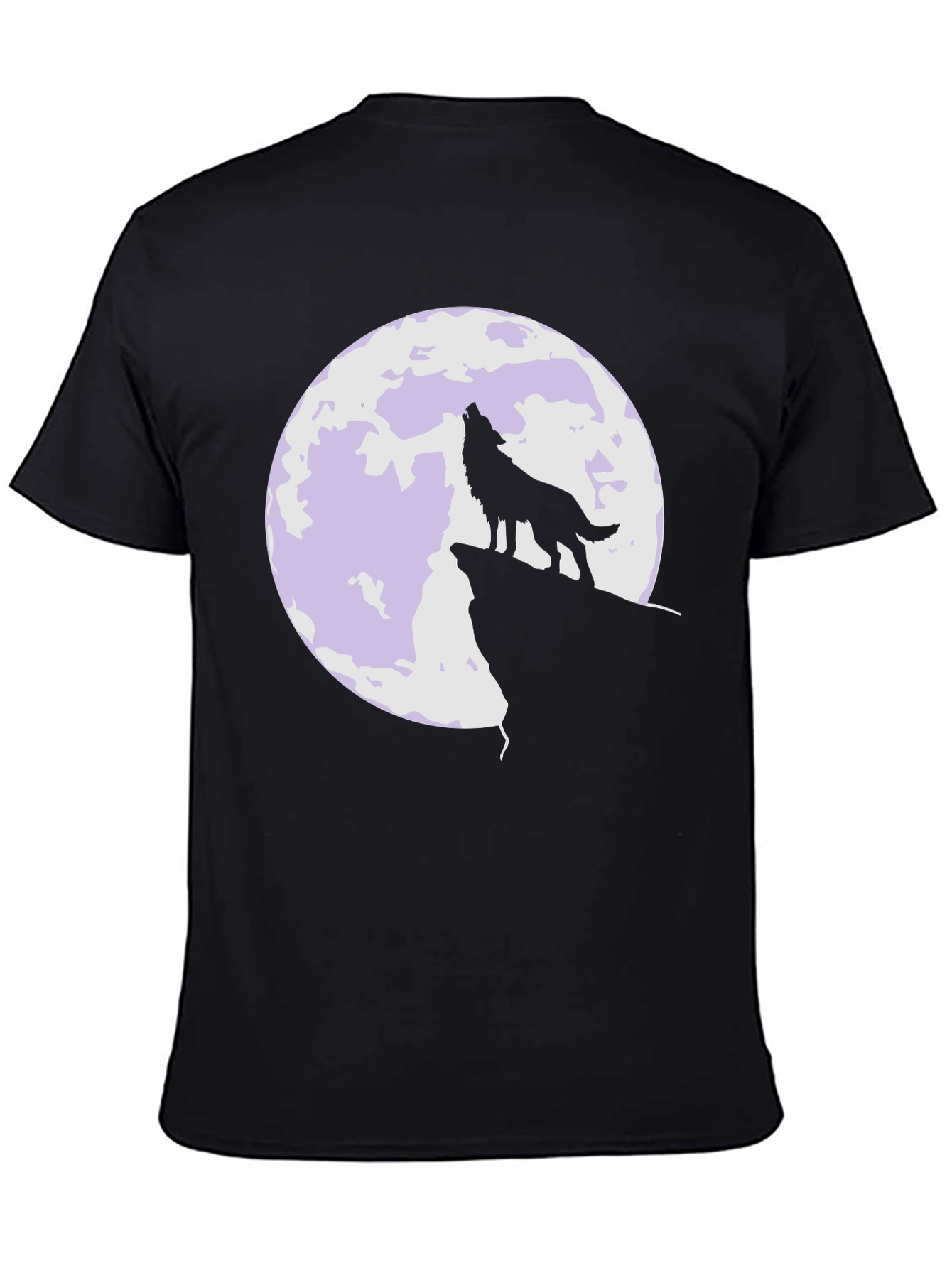Wolf Howling at Moon Graphic T-Shirt