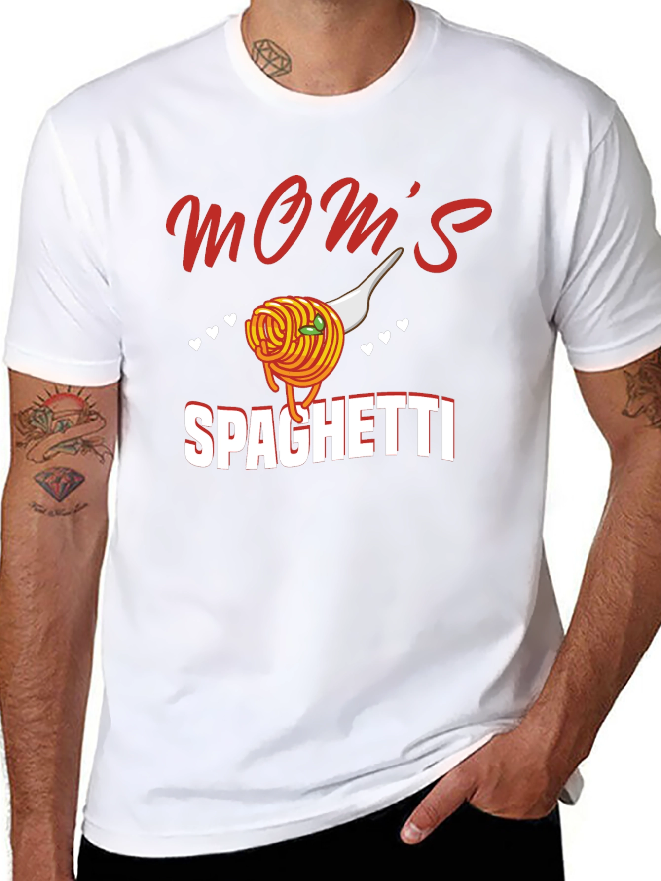 Moms Spaghetti Graphic T-Shirt - Comfort Fit