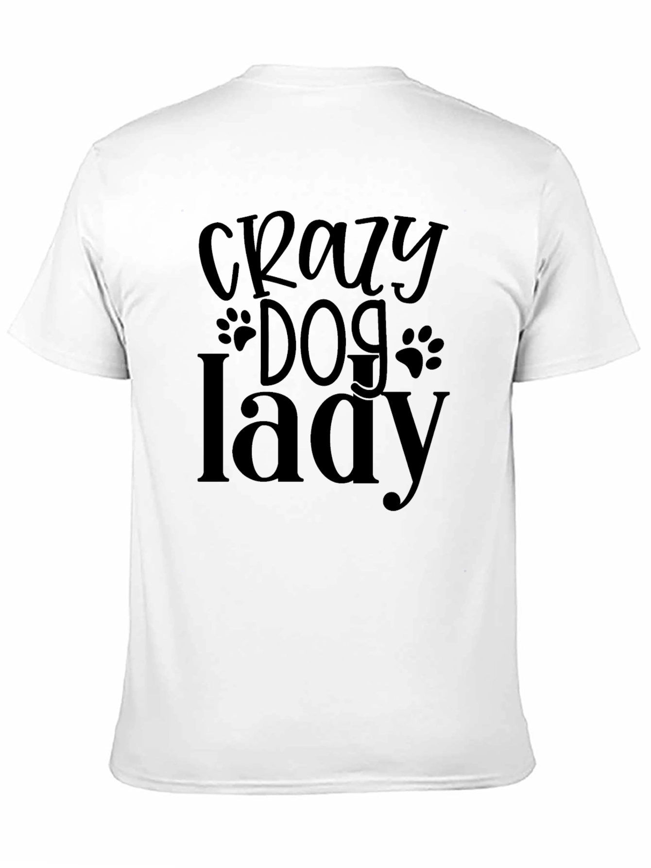 Crazy Dog Lady Black T-Shirt