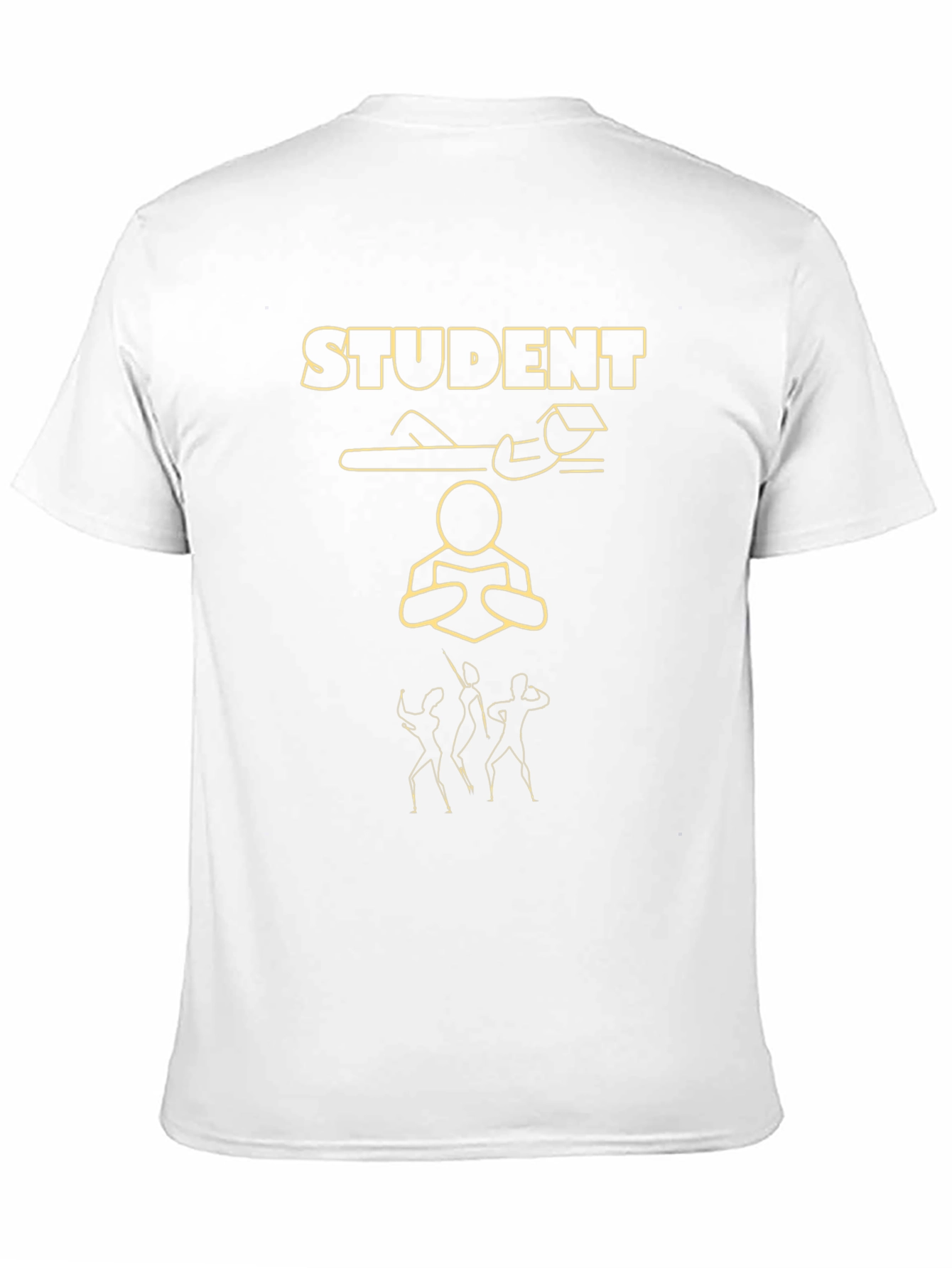 Student Graphic Tee - Black Cotton T-Shirt