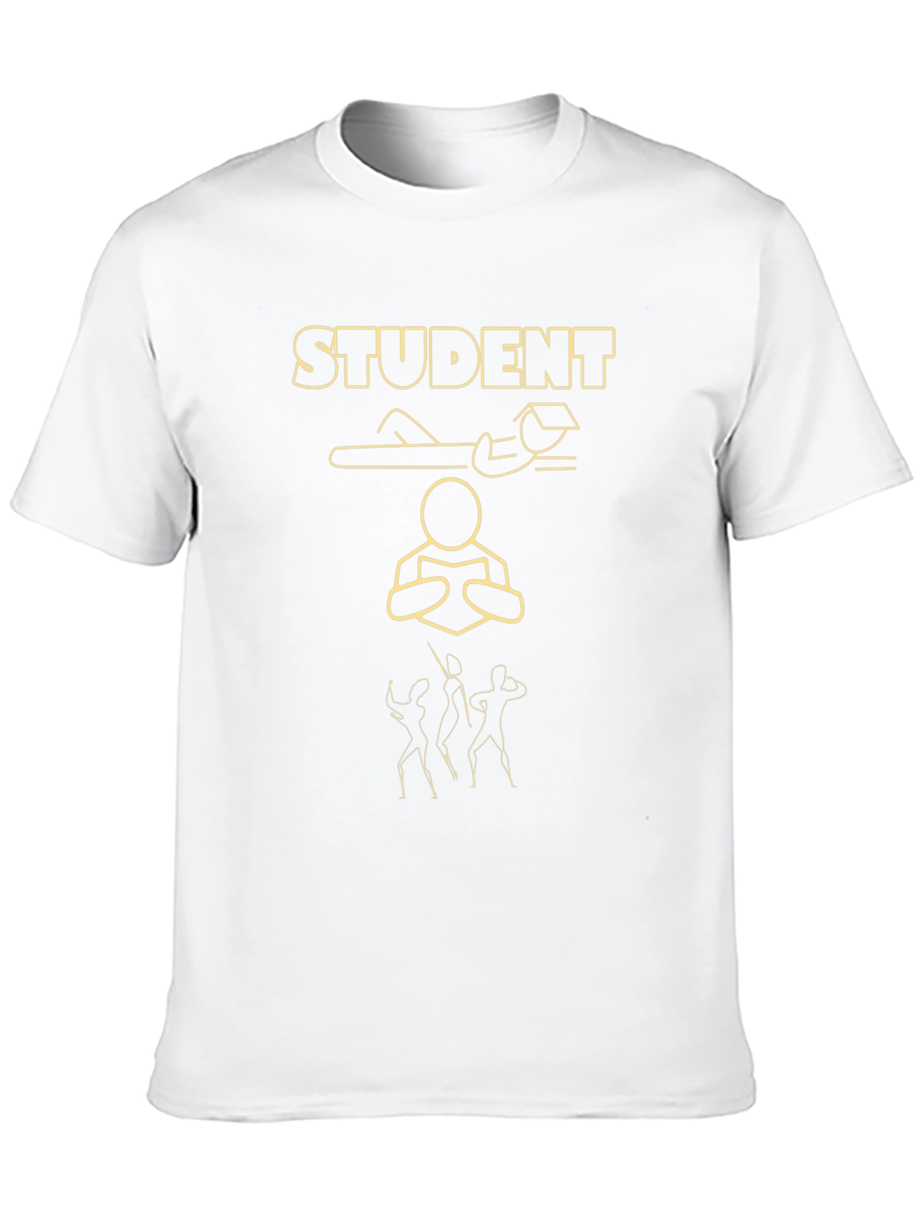 Student Graphic Tee - Black Cotton T-Shirt