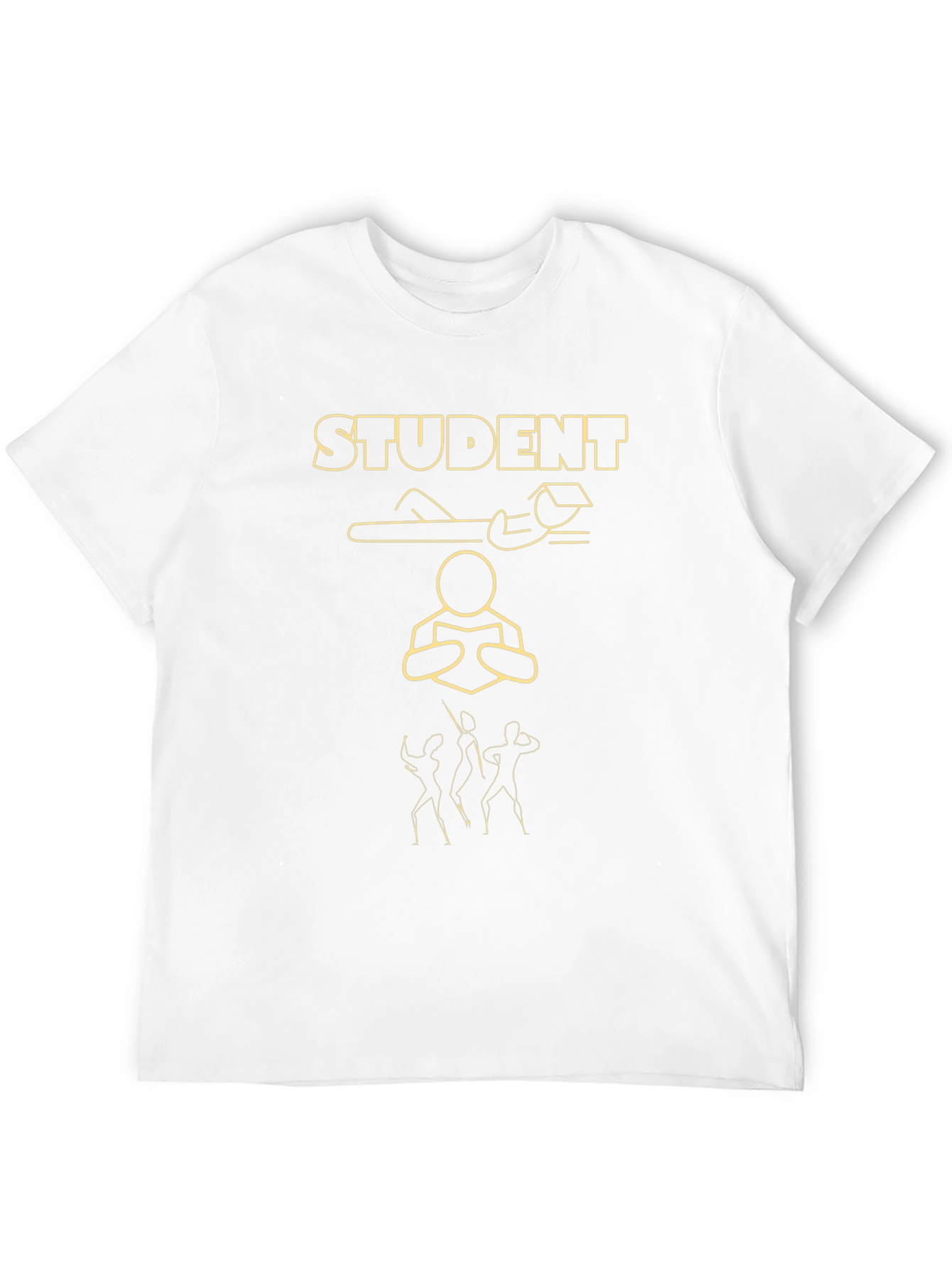 Student Graphic Tee - Black Cotton T-Shirt