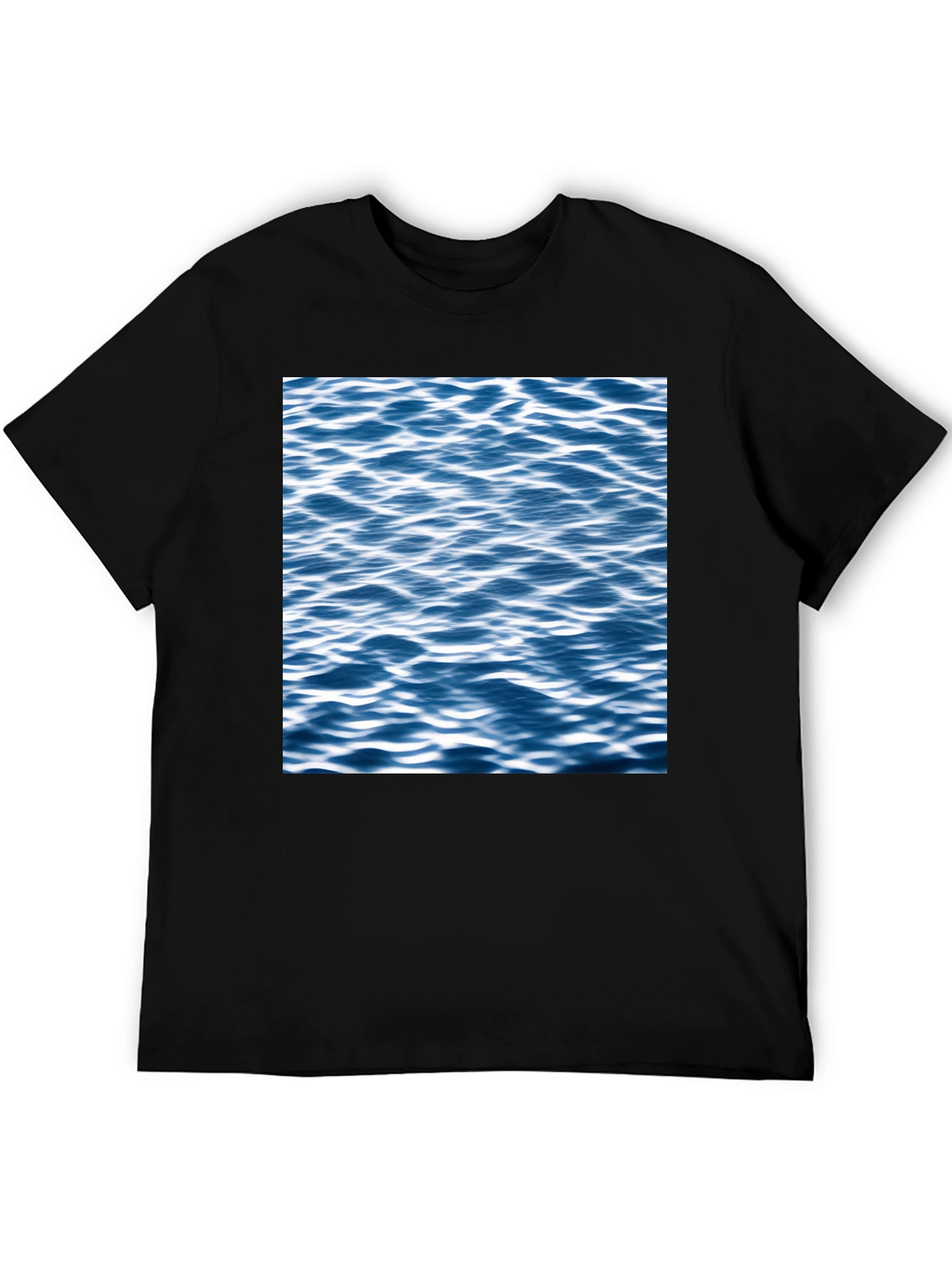 Ocean Wave Graphic Black T-Shirt