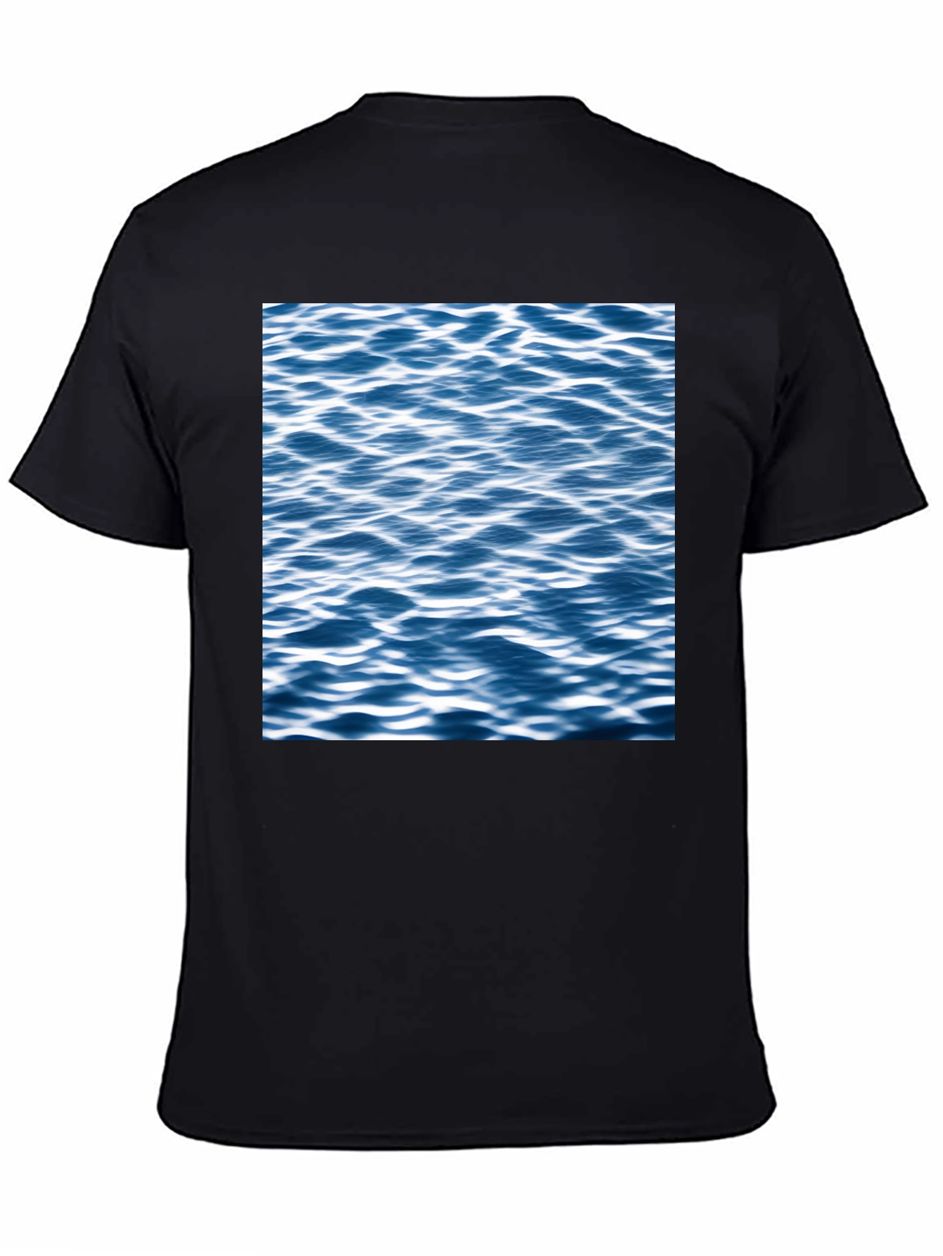 Ocean Wave Graphic Black T-Shirt
