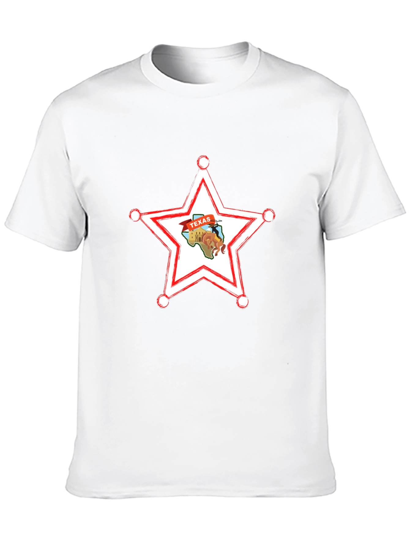 Texas Star Sheriff Badge Graphic T-Shirt