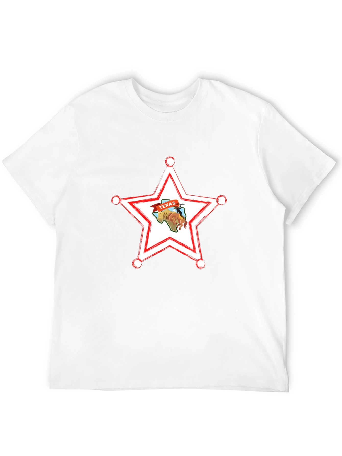 Texas Star Sheriff Badge Graphic T-Shirt