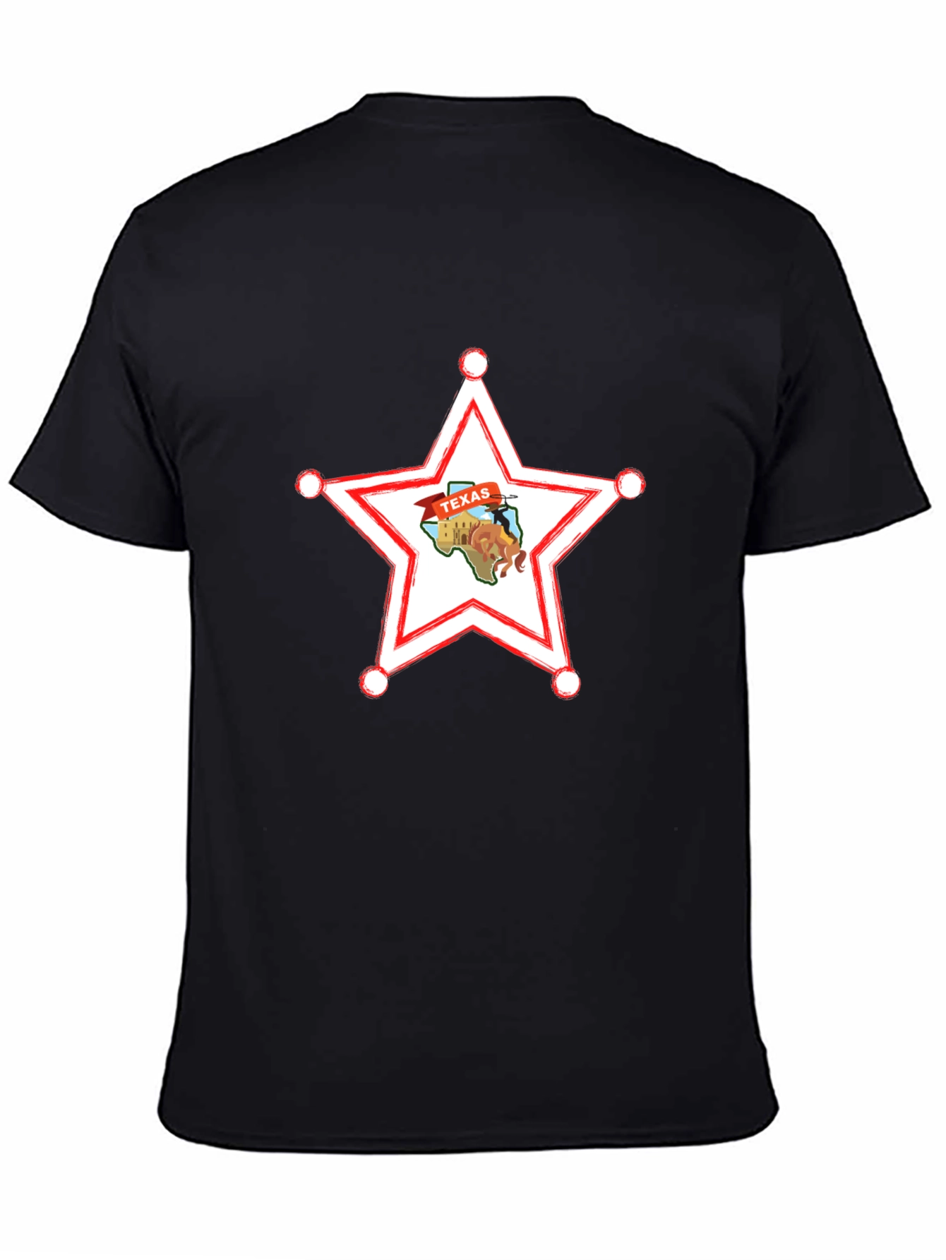 Texas Star Sheriff Badge Graphic T-Shirt