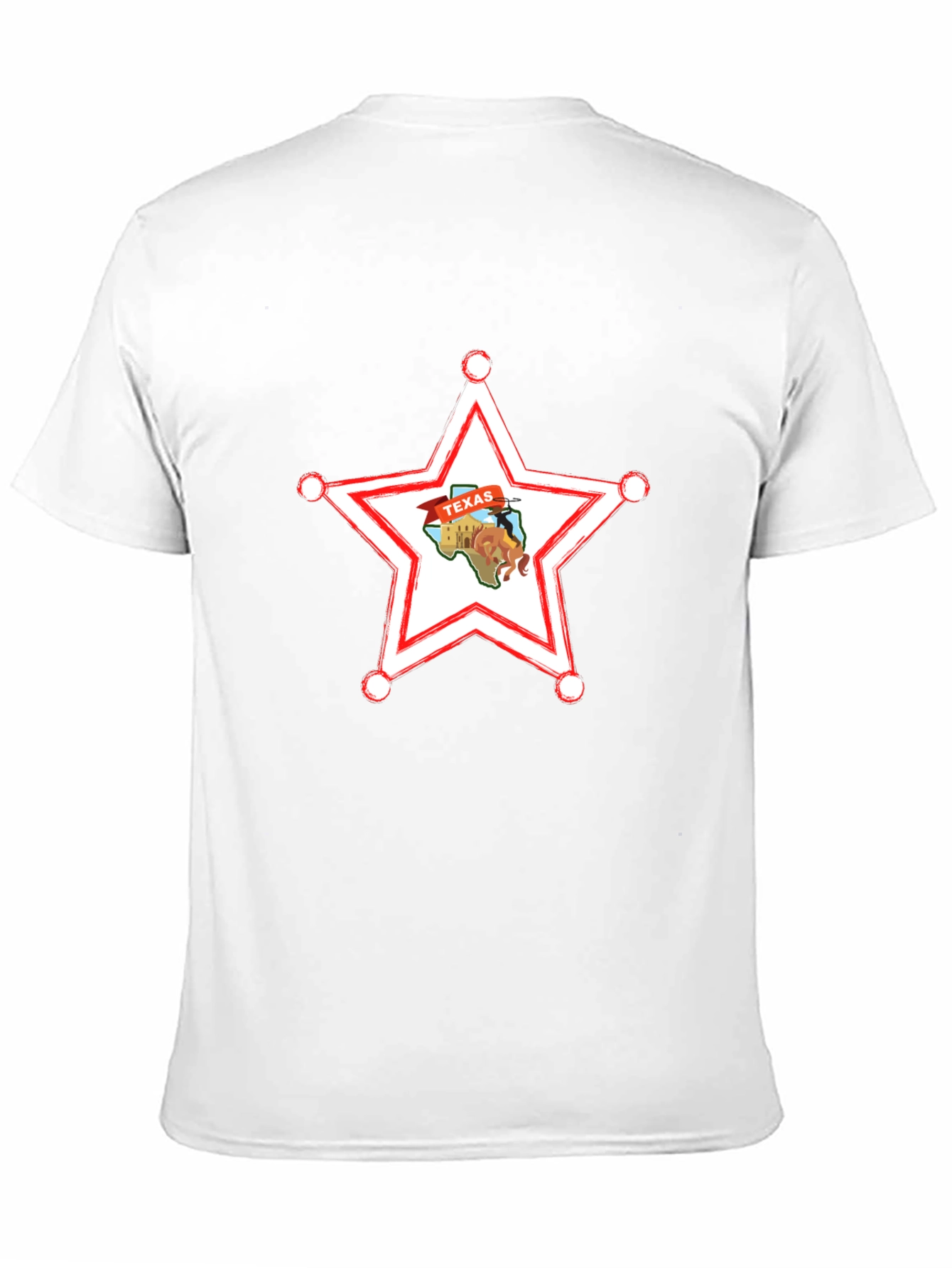 Texas Star Sheriff Badge Graphic T-Shirt