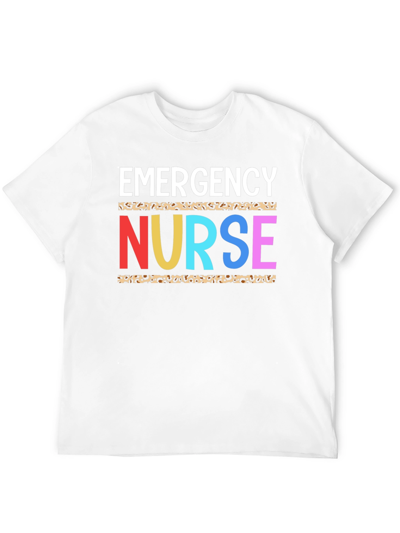 Emergency Nurse Leopard Print Graphic T-Shirt